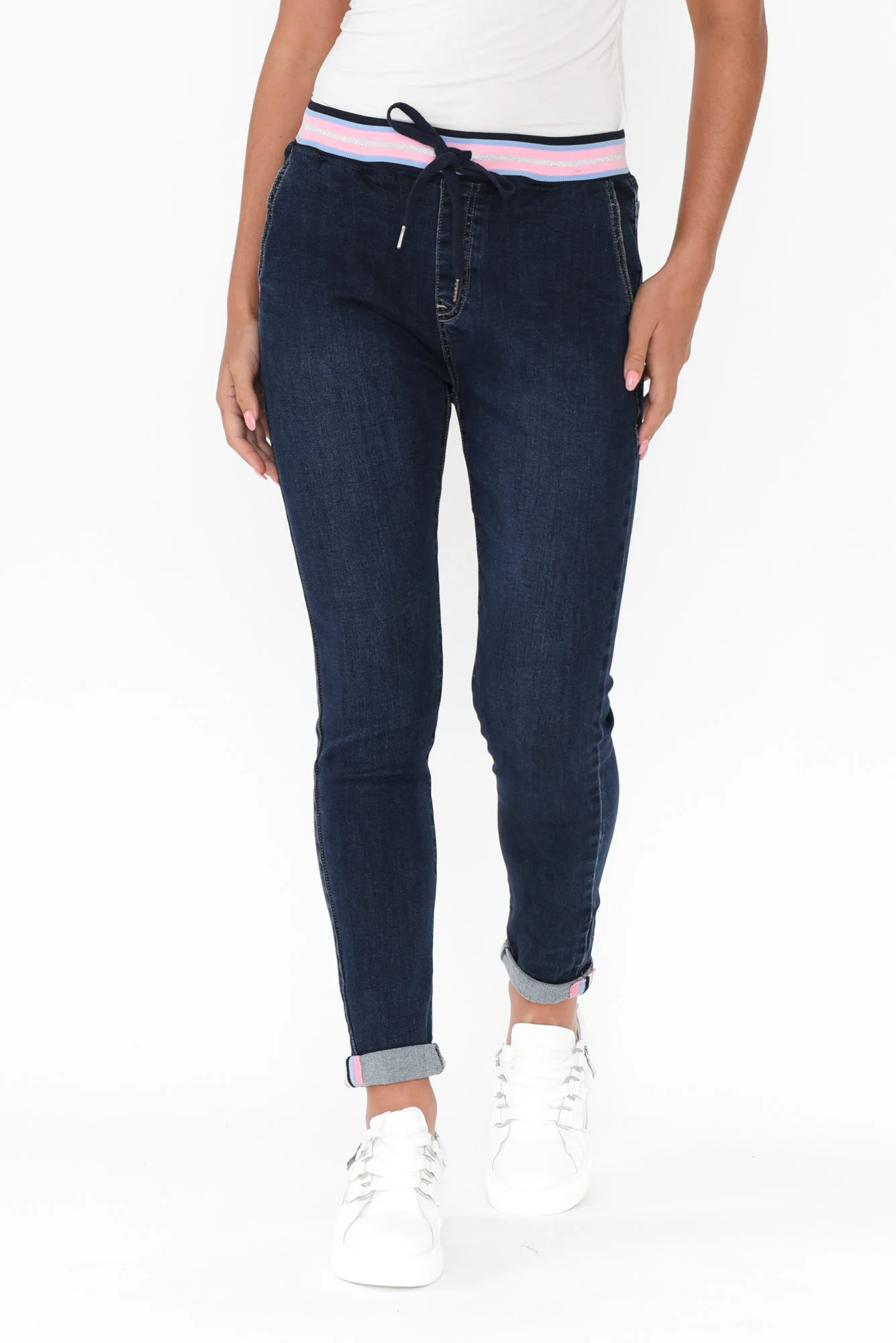 Melody Indigo Drawstring Jeans - Image 2