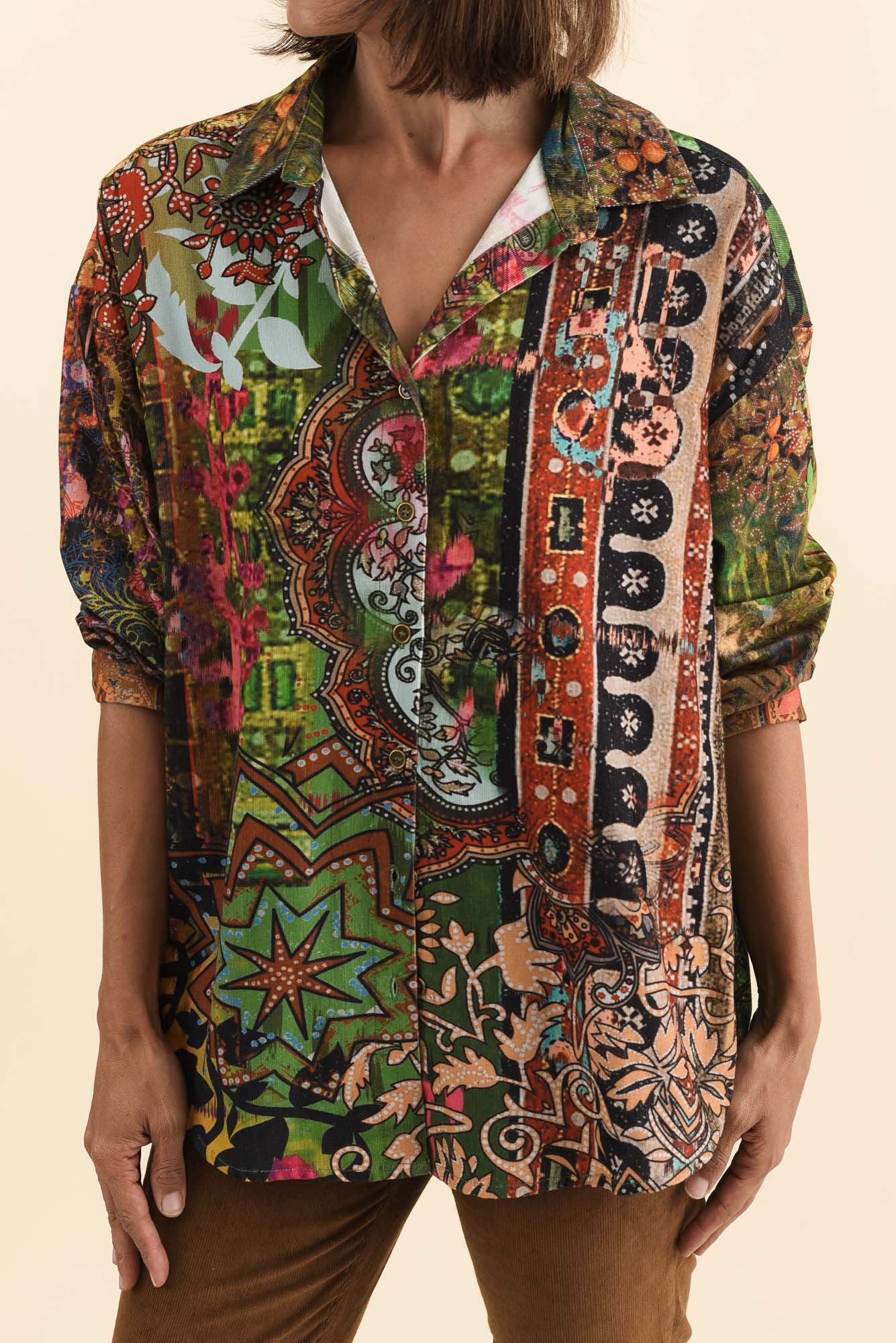 Meyer Green Abstract Cotton Shirt - Image 6
