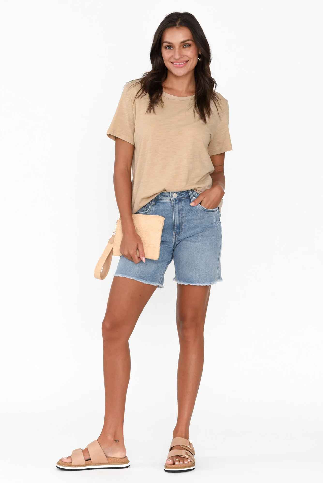 Millie Light Blue Denim Shorts - Image 3