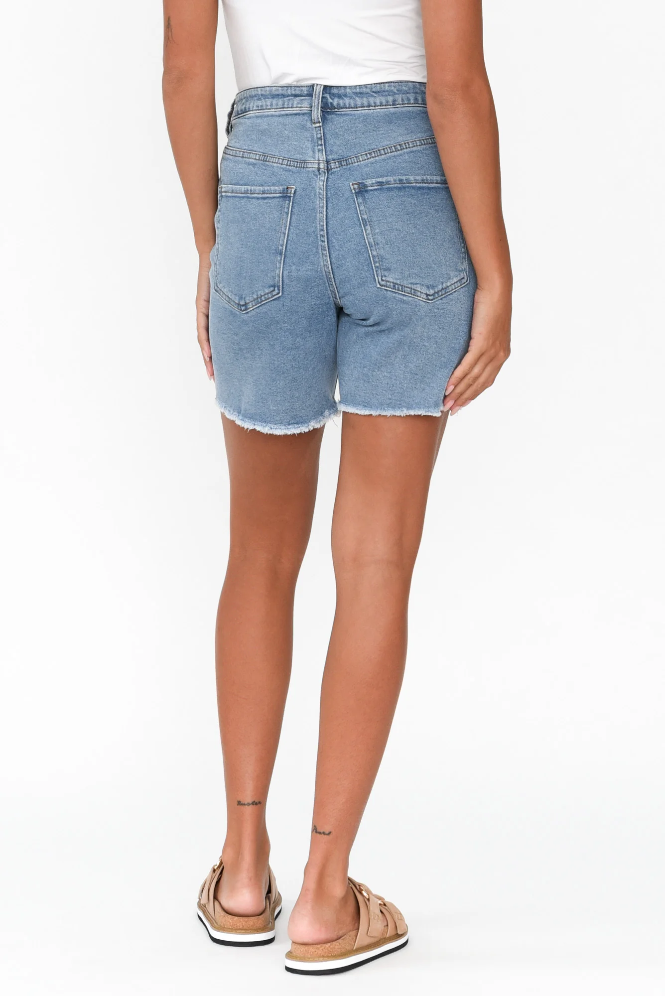 Millie Light Blue Denim Shorts - Image 6