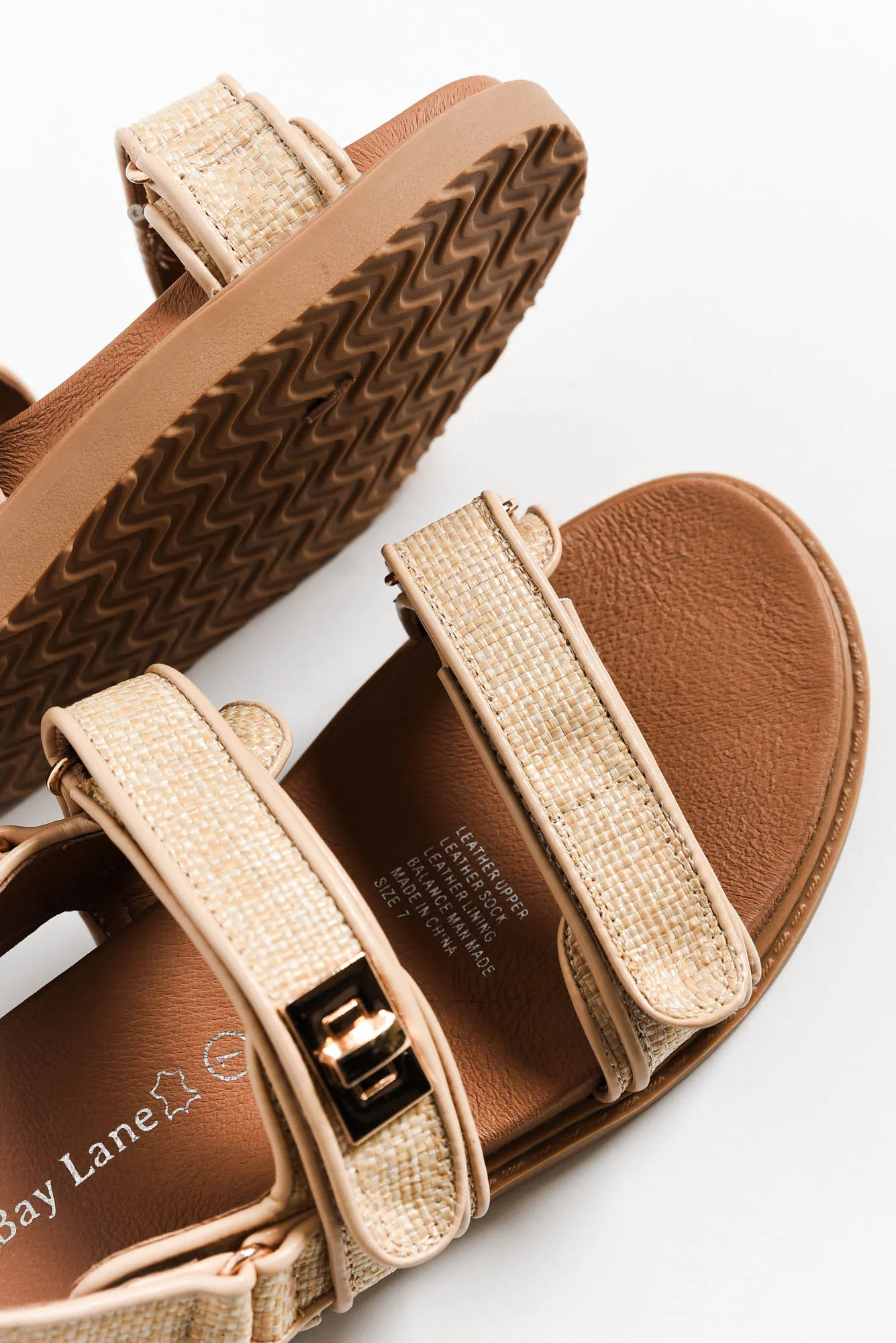 Milly Natural Raffia Leather Sandal - Image 4