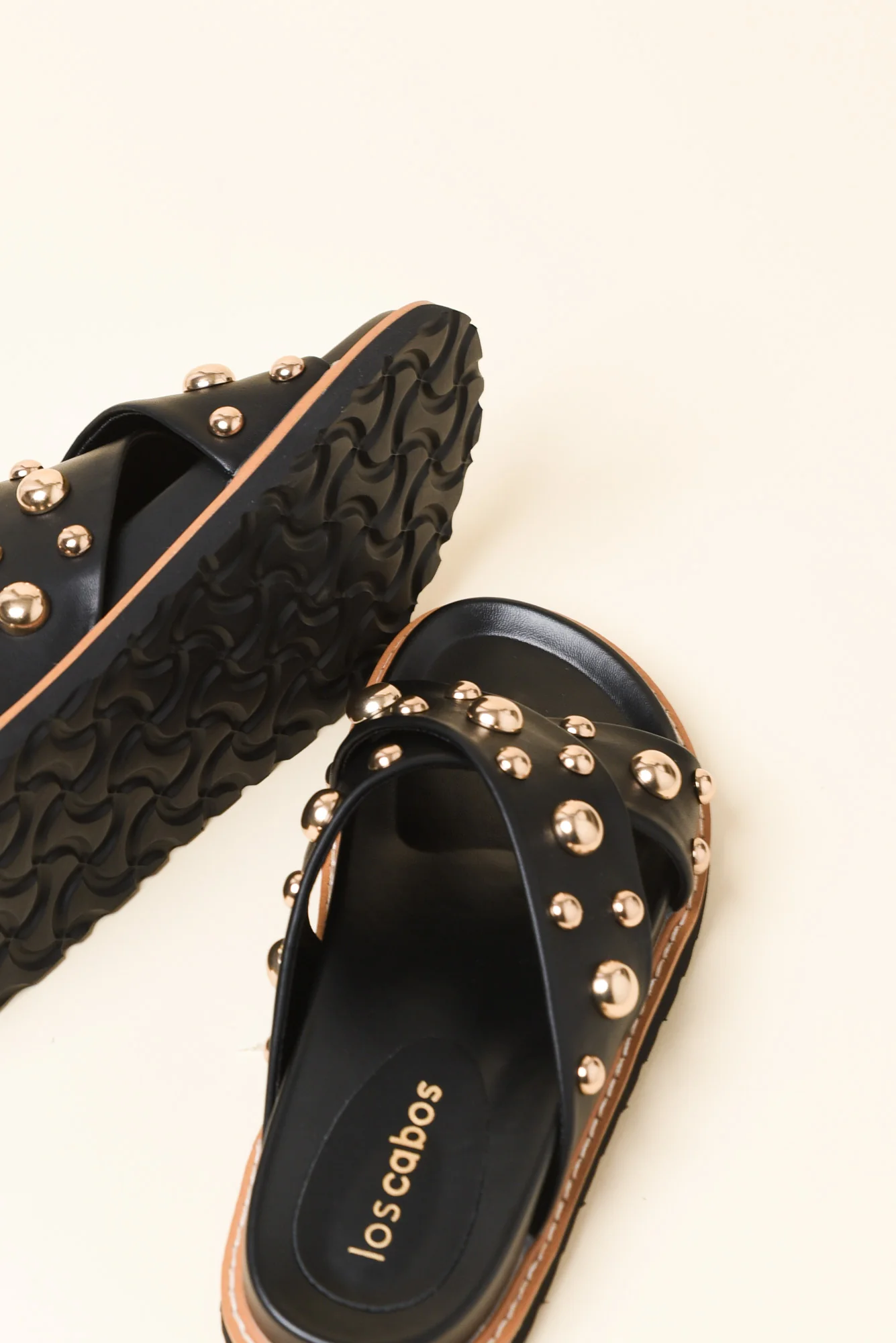 Mode Black Studded Slide - Image 3