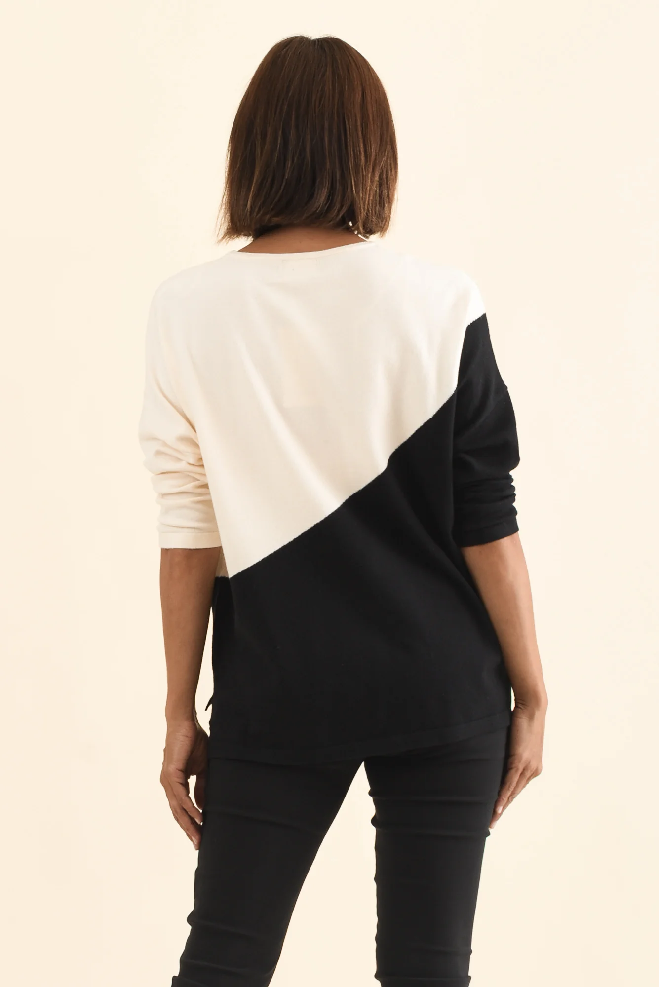 Mona Black Splice Knit Jumper - Image 4