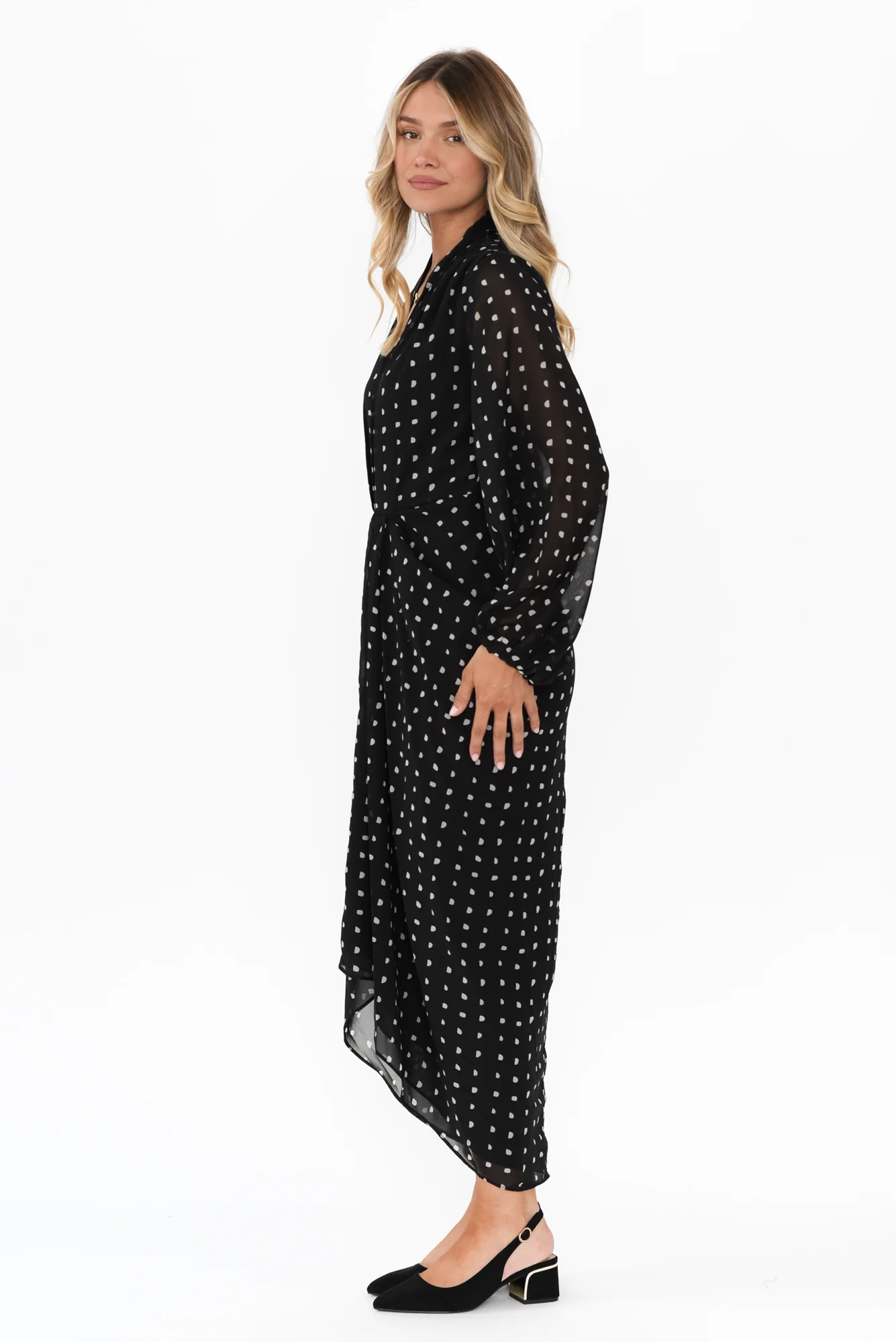 Mona Black Spot Dress - Image 3