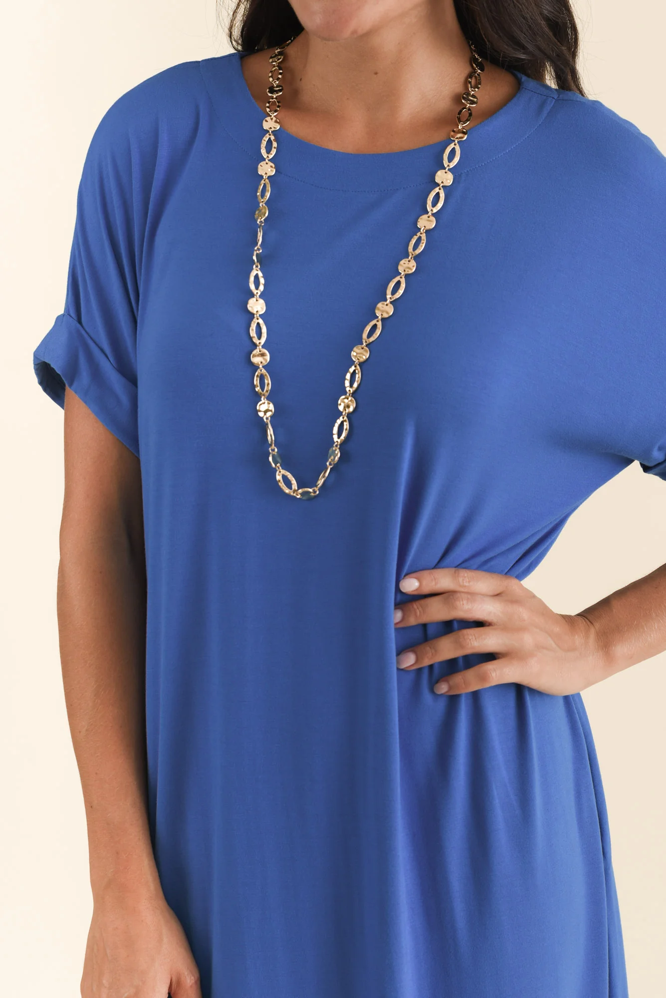Monica Blue Bamboo Dress - Image 6