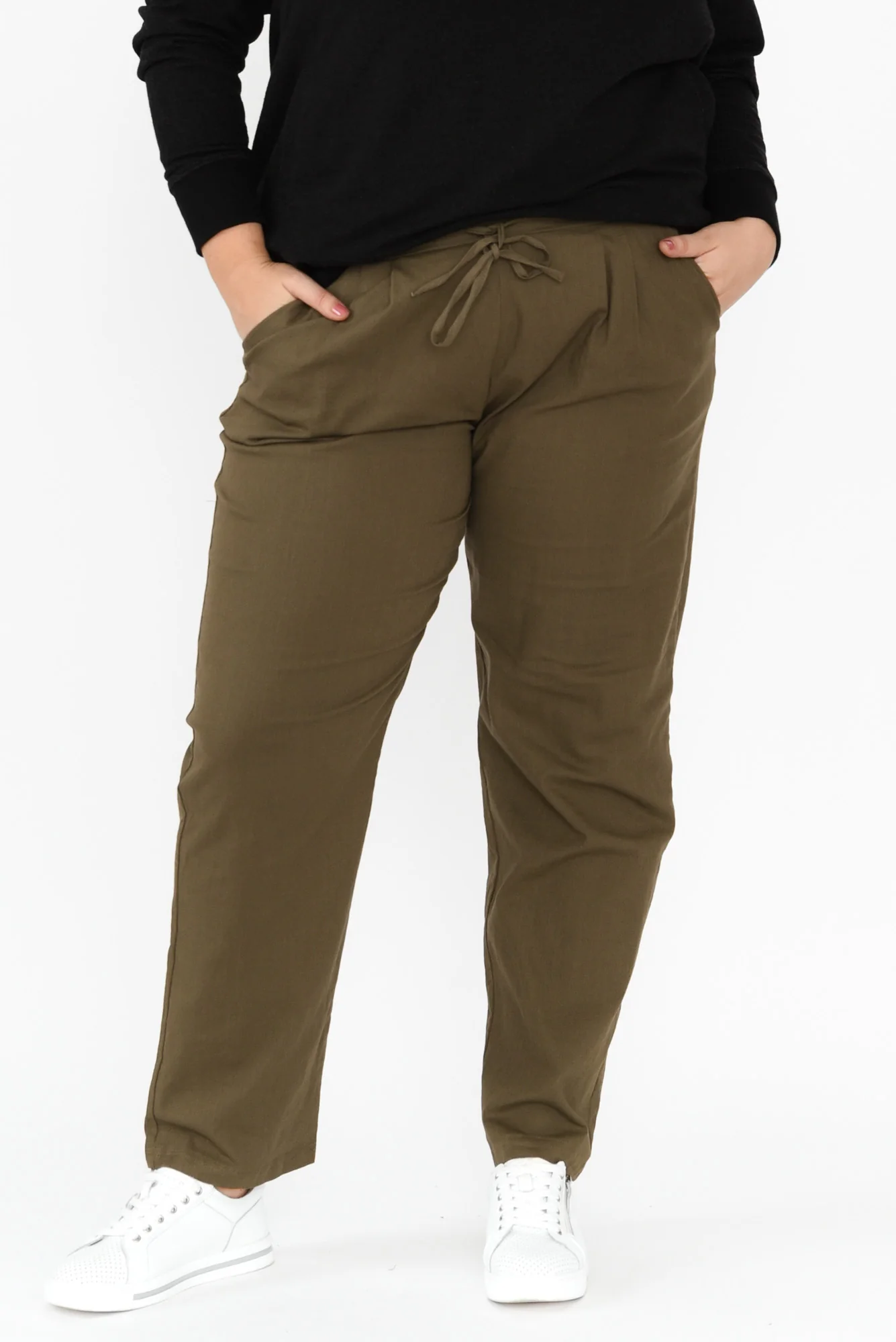 Montgomery Khaki Drawstring Pants - Image 7