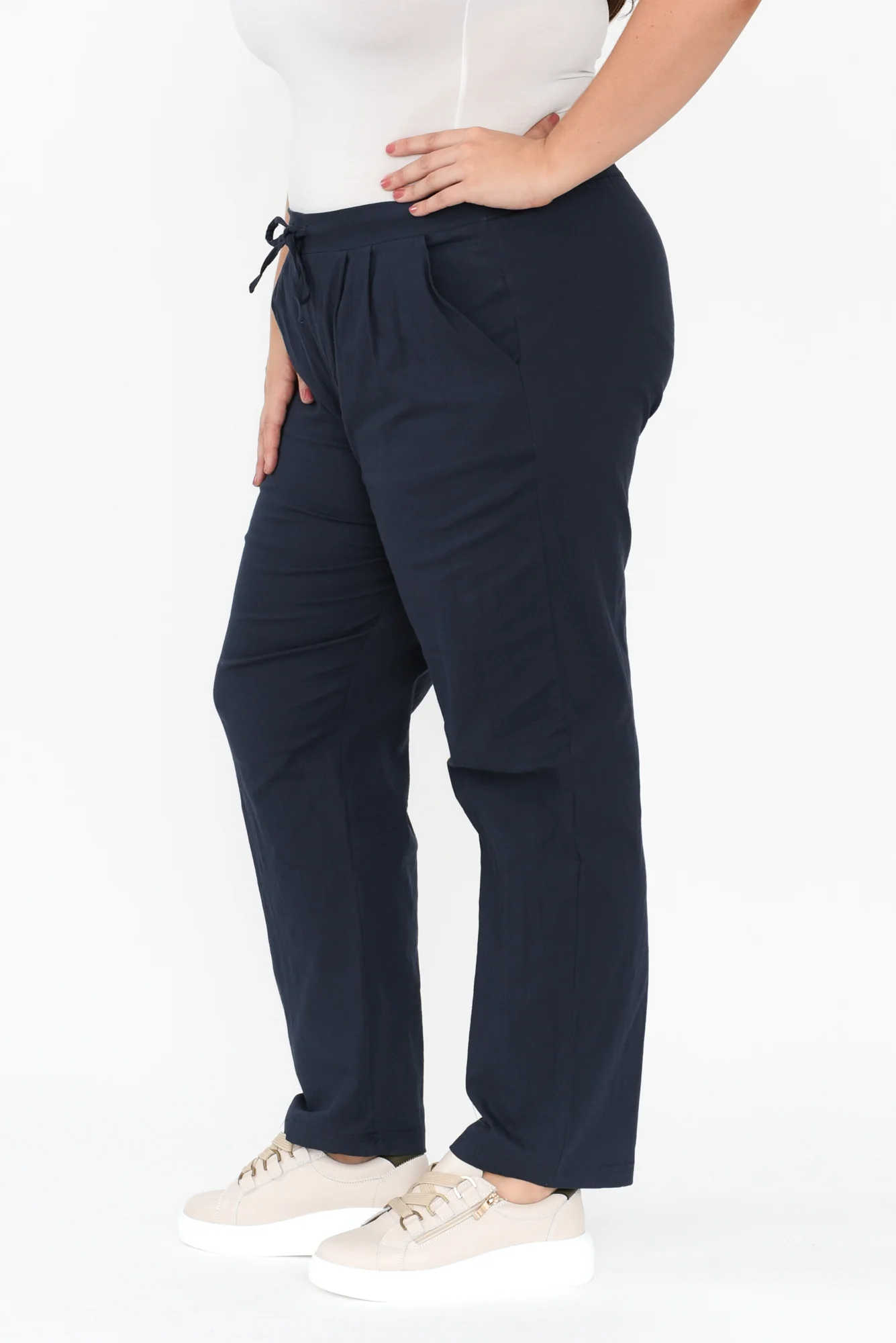 Montgomery Navy Drawstring Pants - Image 9