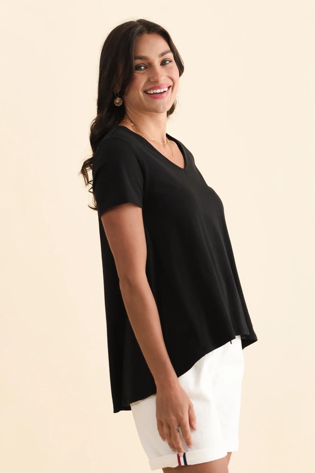 Montreal Black Cotton Tee - Image 4