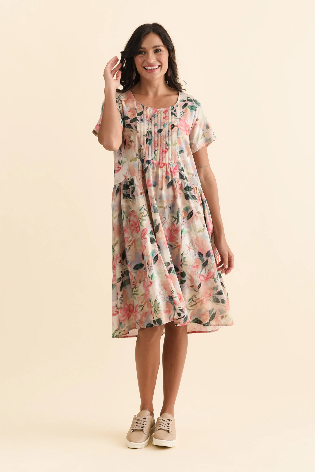 Murano Pink Wildflower Cotton Dress