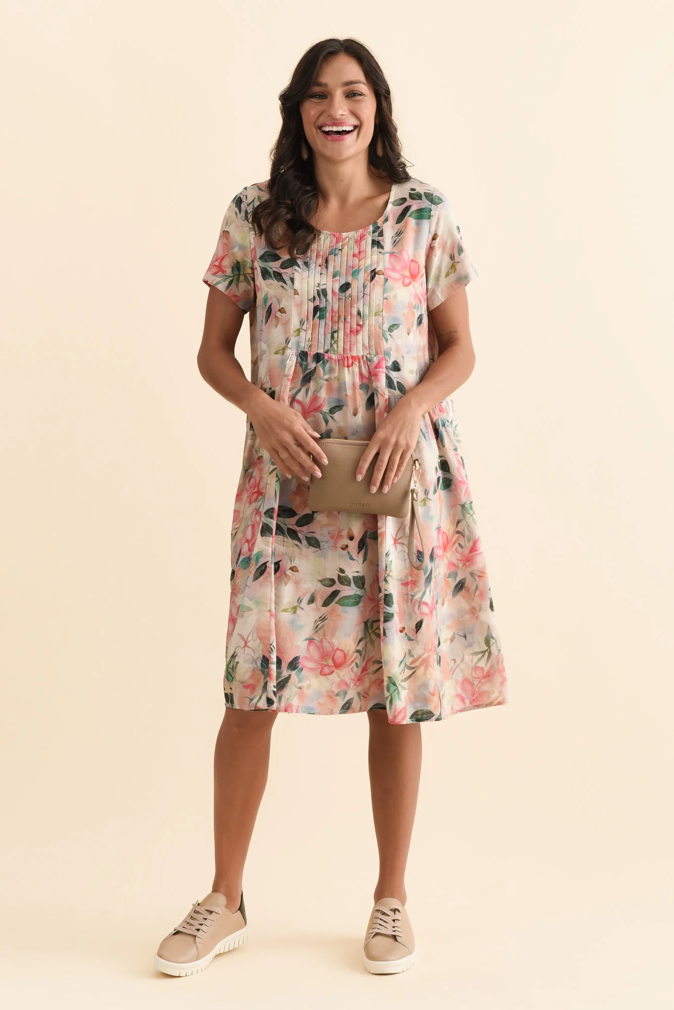 Murano Pink Wildflower Cotton Dress - Image 6