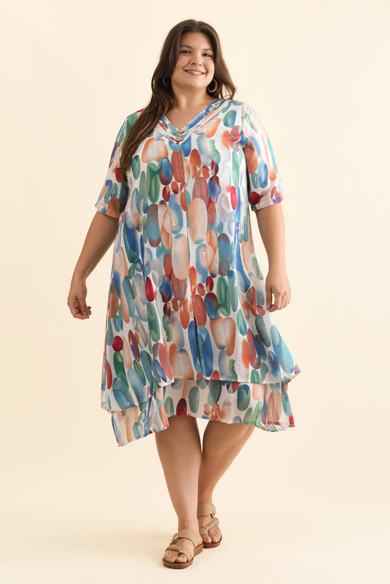 Nala Blue Circle Layers Dress - Image 9