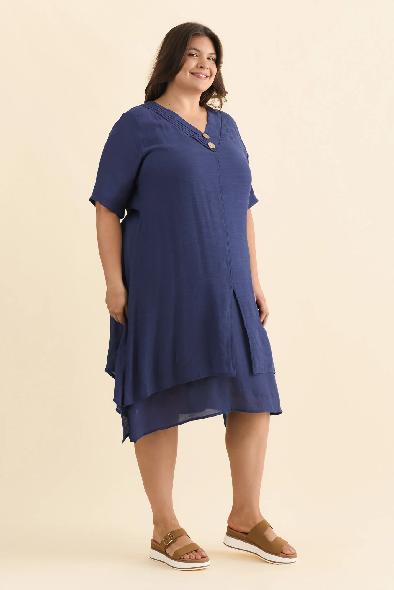 Nala Deep Blue Layers Dress - Image 10