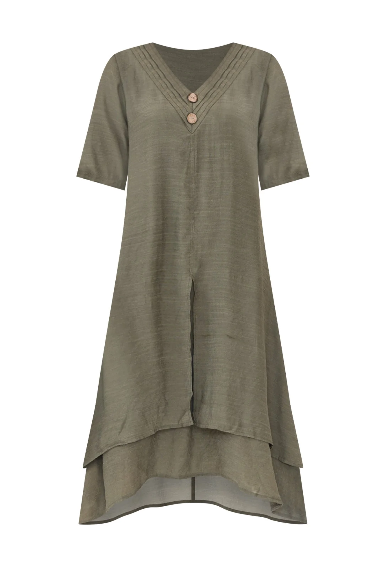 Nala Khaki Layers Dress - Image 3