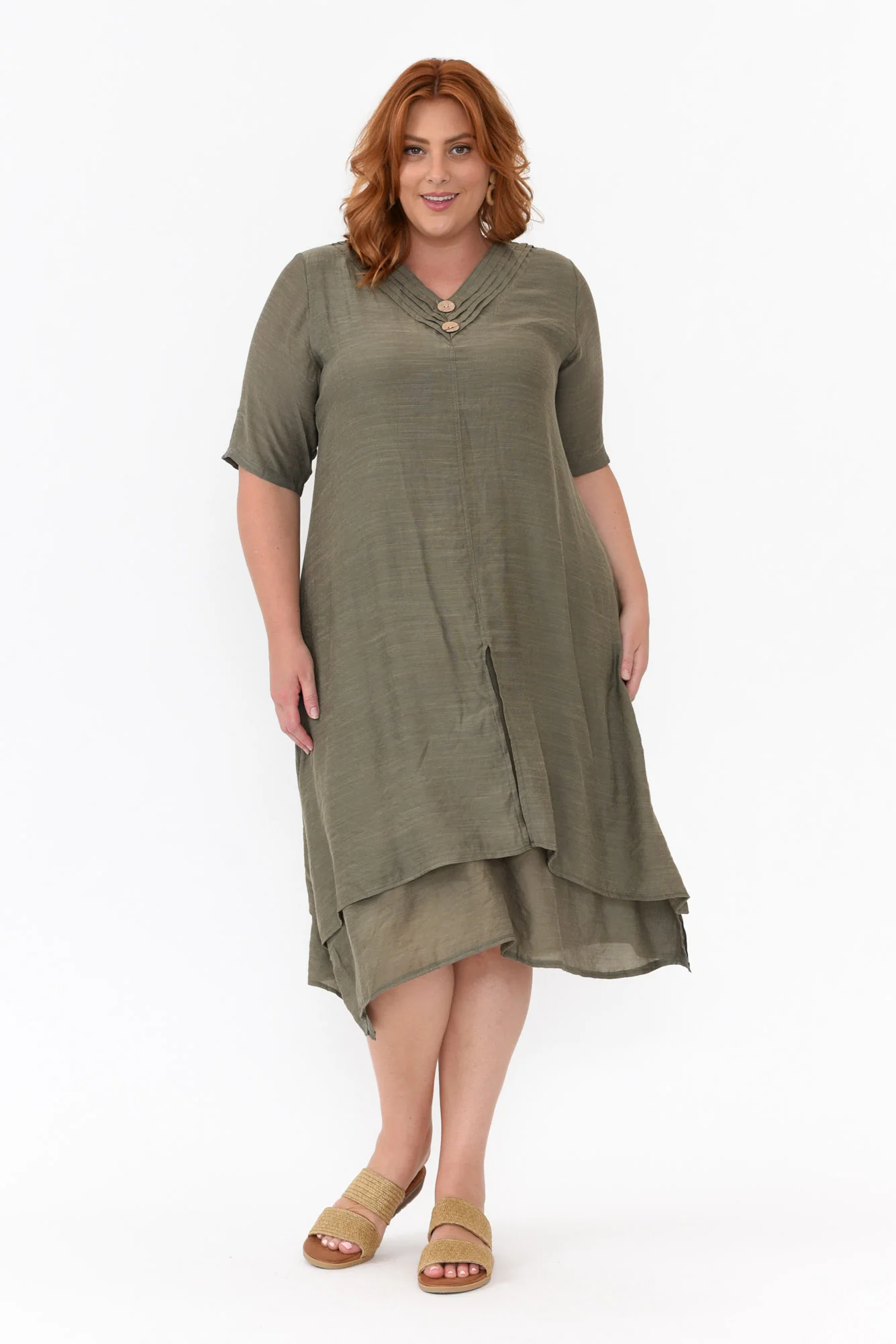 Nala Khaki Layers Dress - Image 8