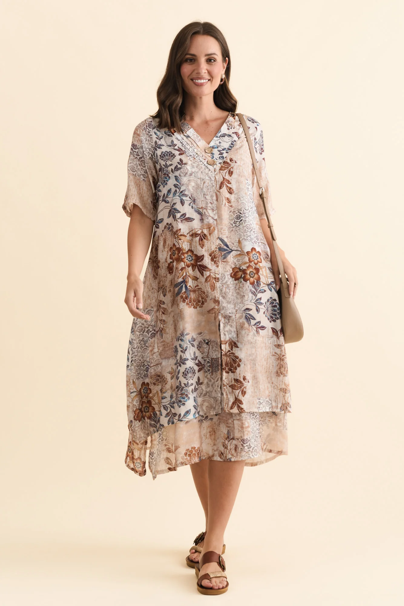 Nala Mocha Garden Layers Dress - Image 6