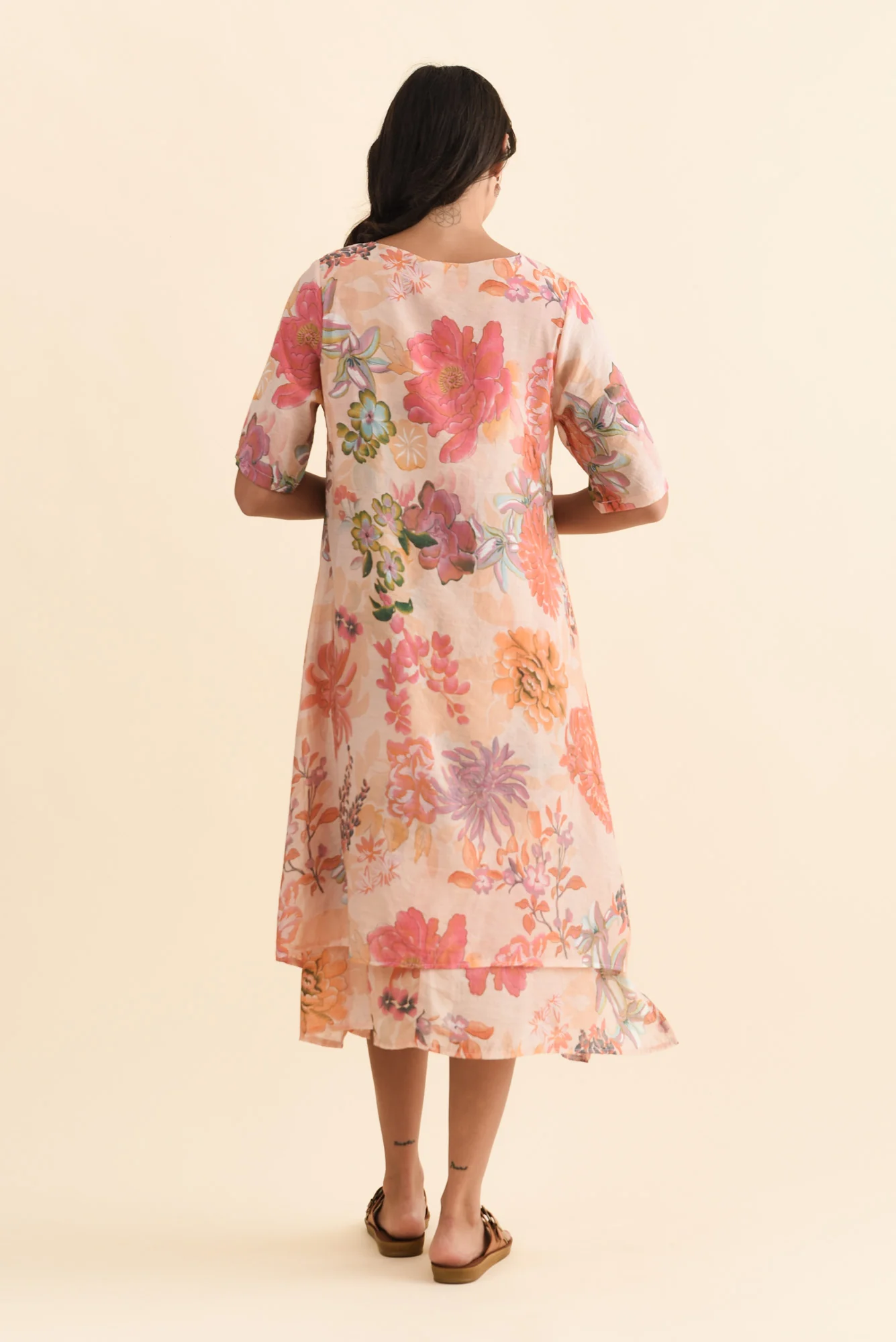Nala Orange Garden Layers Dress - Image 5