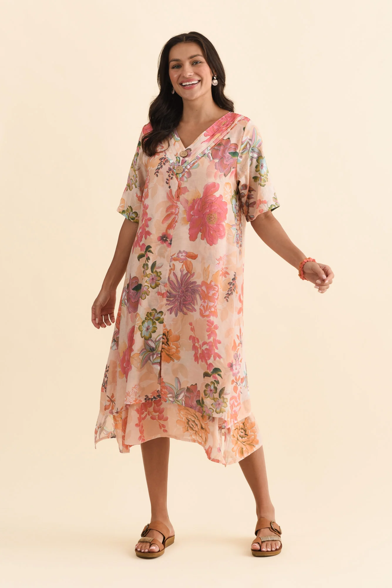 Nala Orange Garden Layers Dress - Image 7