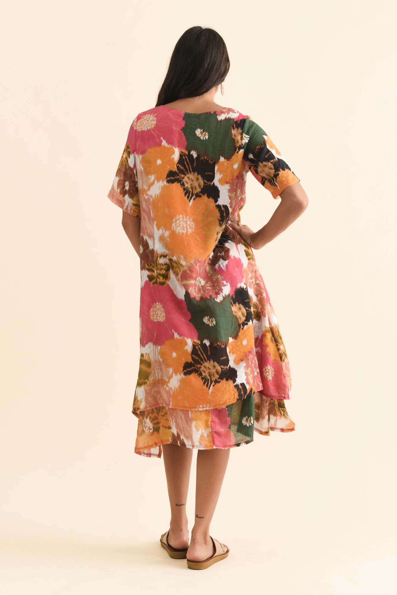 Nala Pink Flower Layers Dress - Image 5