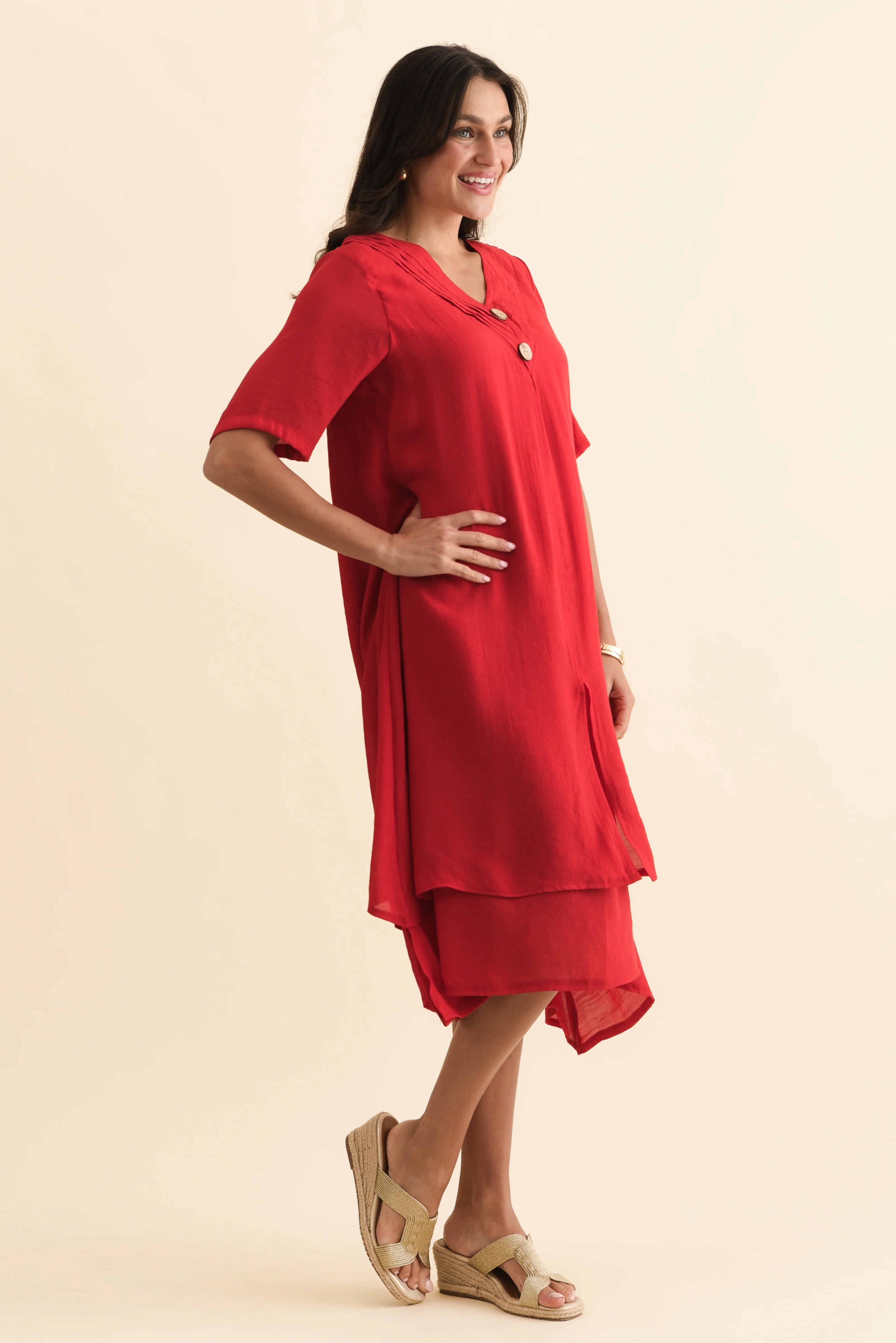 Nala Red Layers Dress - Image 3