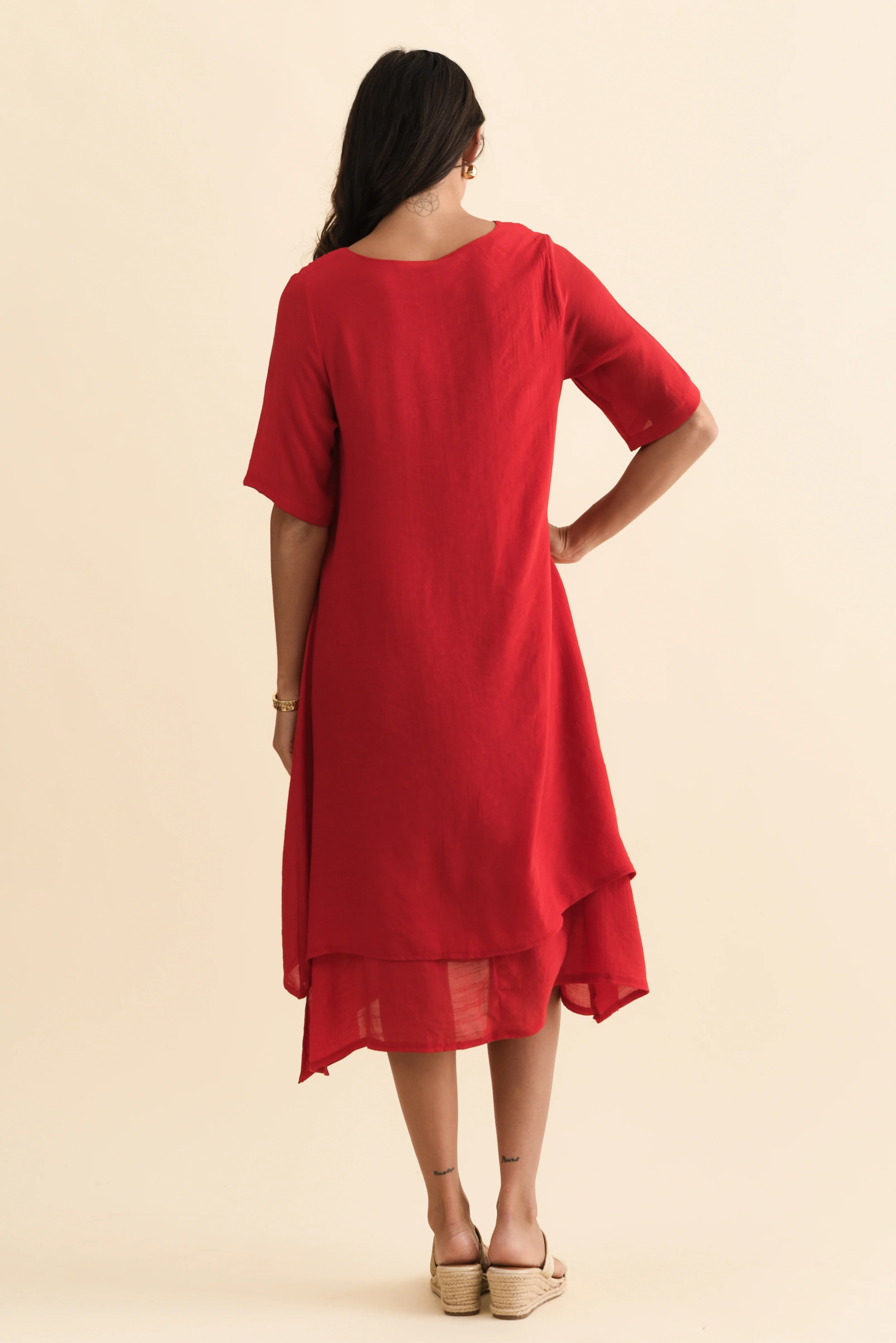 Nala Red Layers Dress - Image 4
