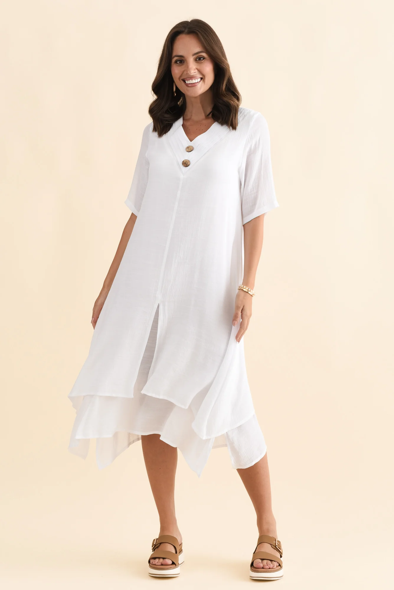 Nala White Layers Dress - Image 2