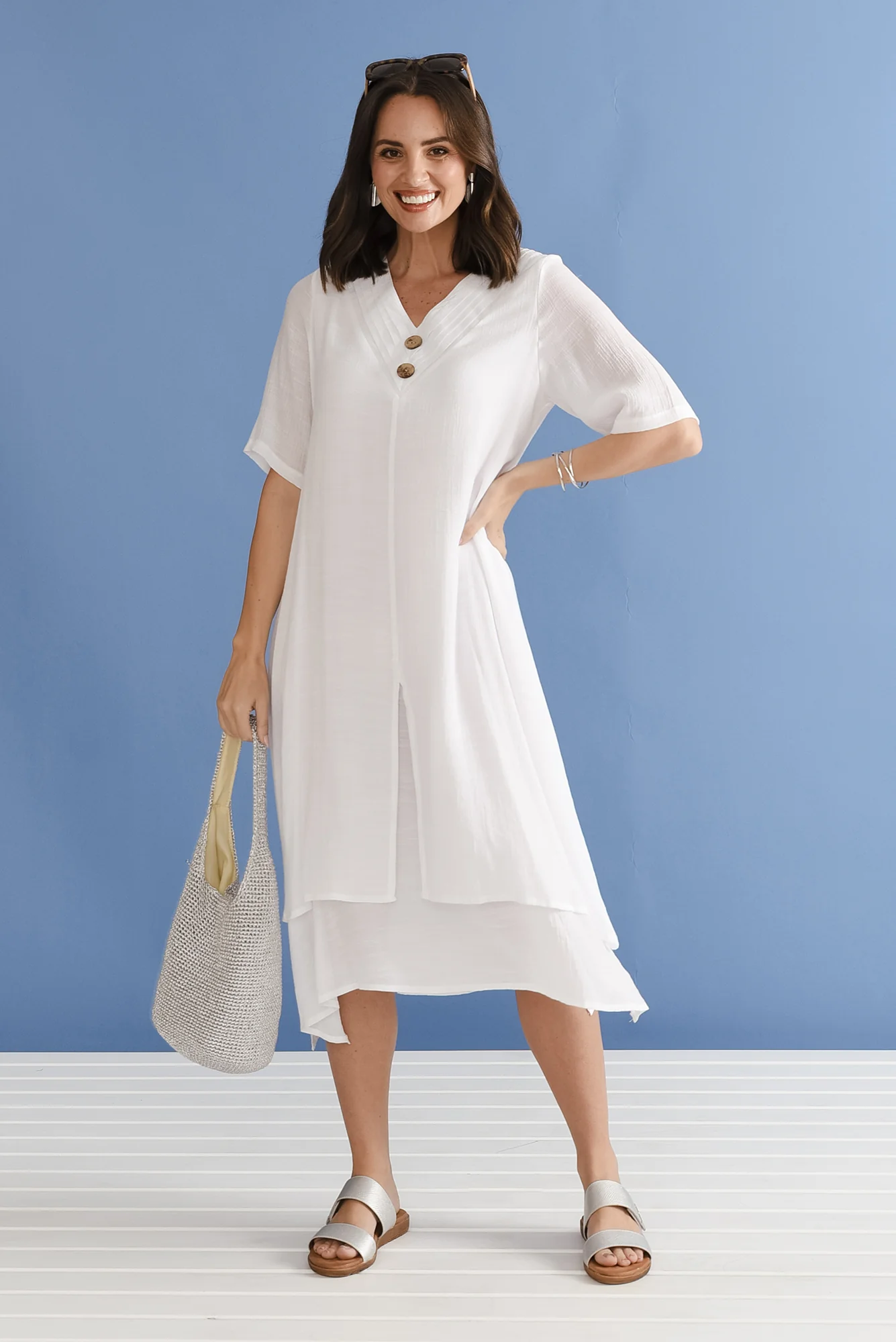 Nala White Layers Dress - Image 7