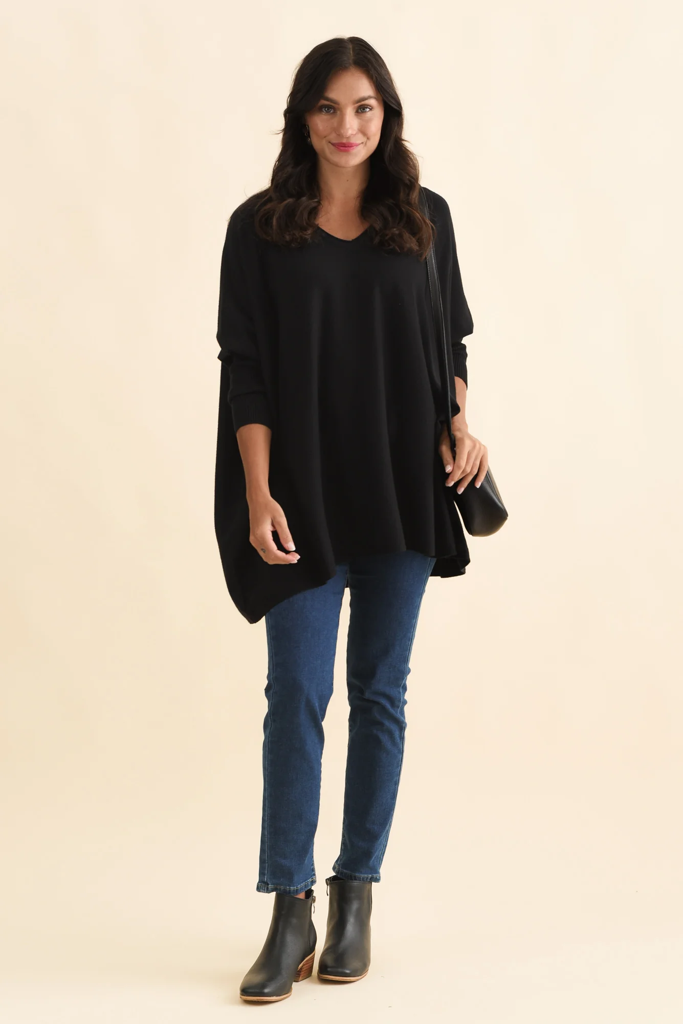 Nastia Black Wool Blend Jumper - Image 2