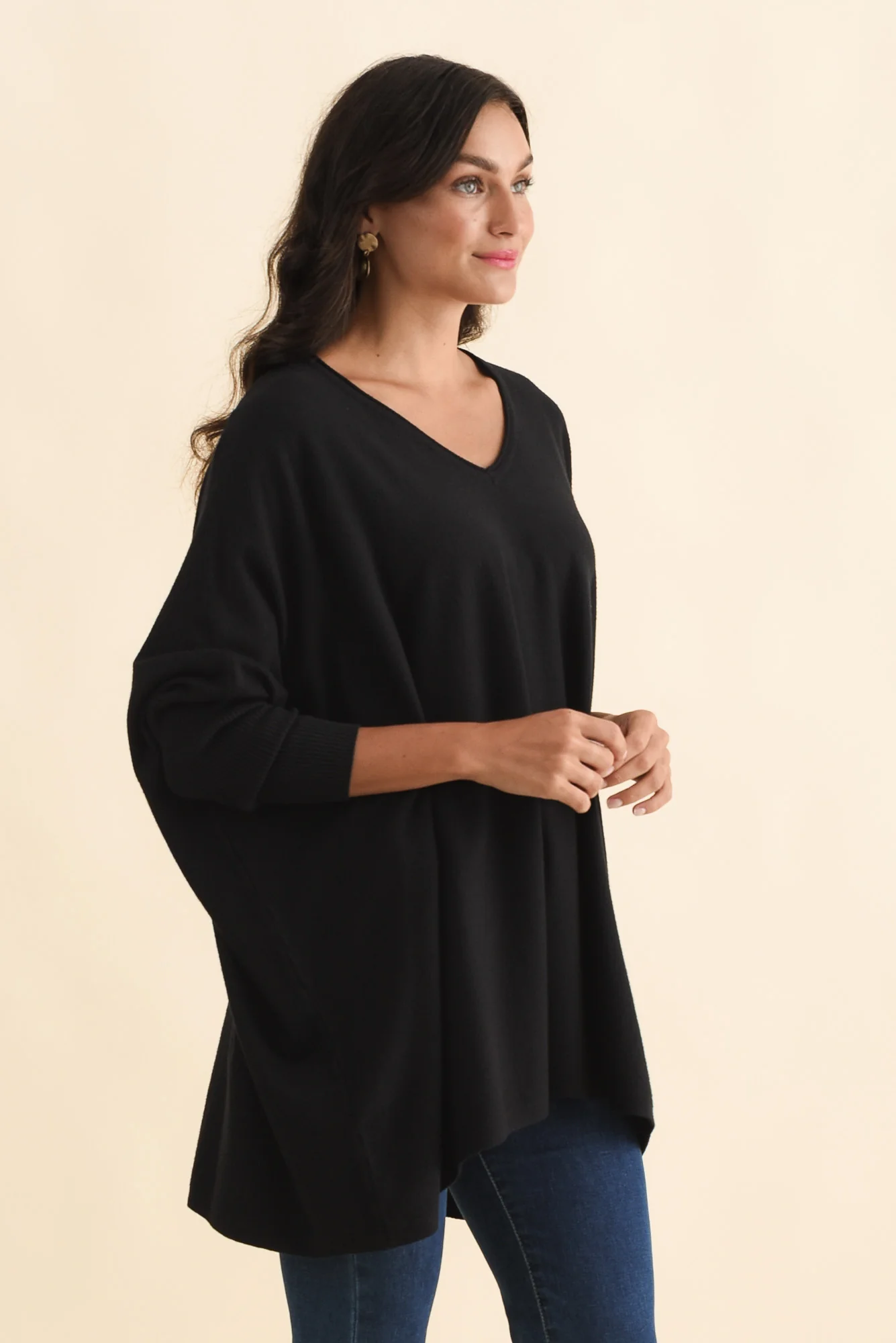 Nastia Black Wool Blend Jumper - Image 3