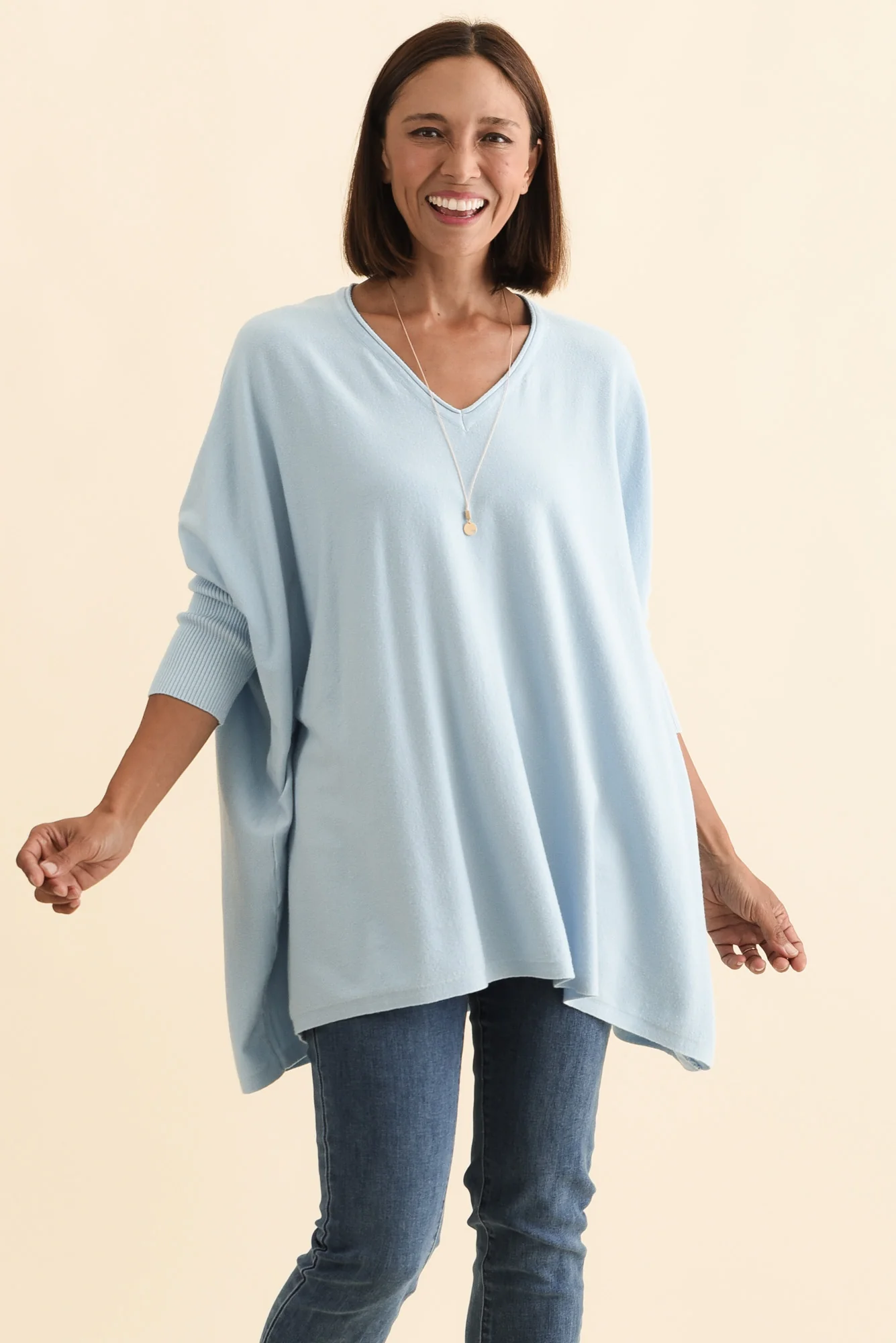 Nastia Light Blue Wool Blend Jumper - Image 2