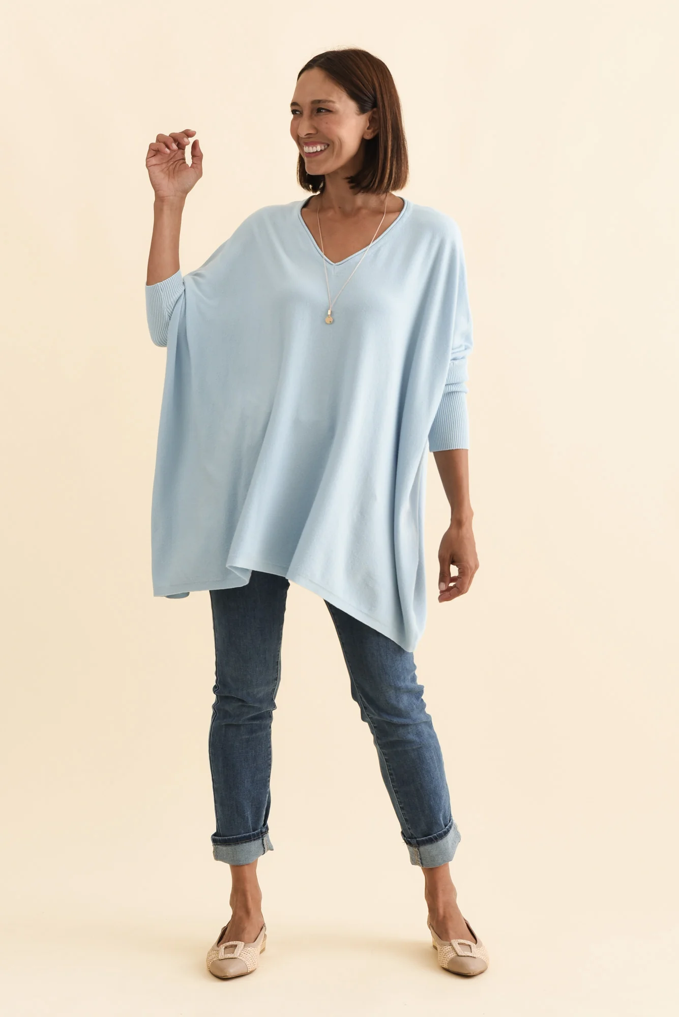 Nastia Light Blue Wool Blend Jumper - Image 7