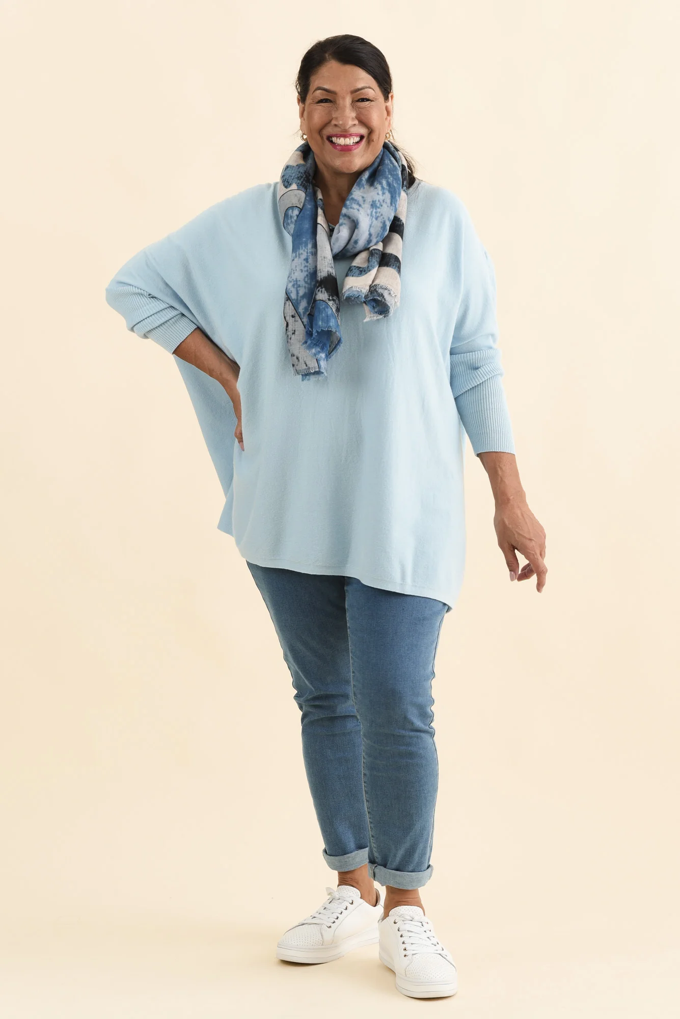 Nastia Light Blue Wool Blend Jumper - Image 9