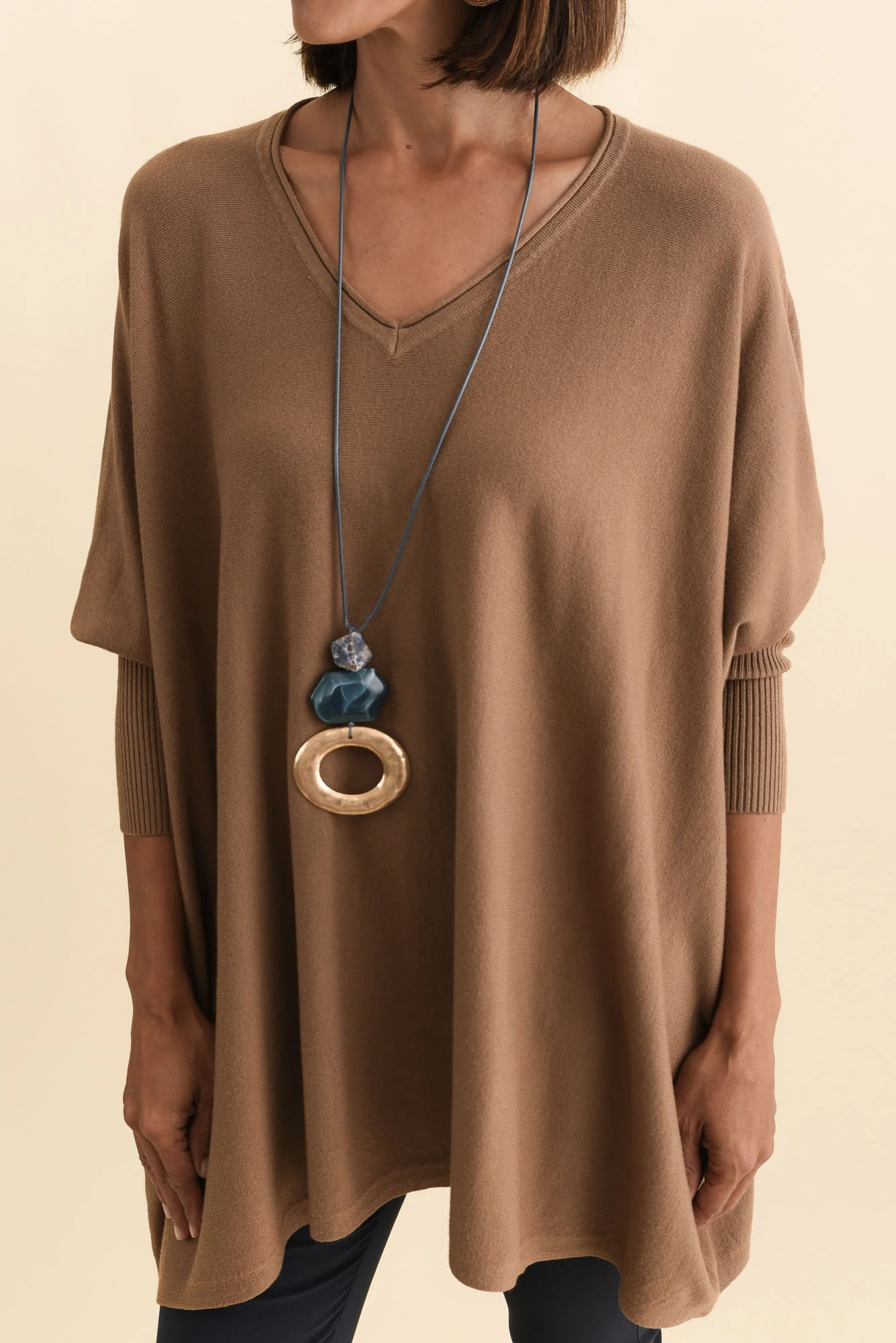 Nastia Mocha Wool Blend Jumper - Image 6