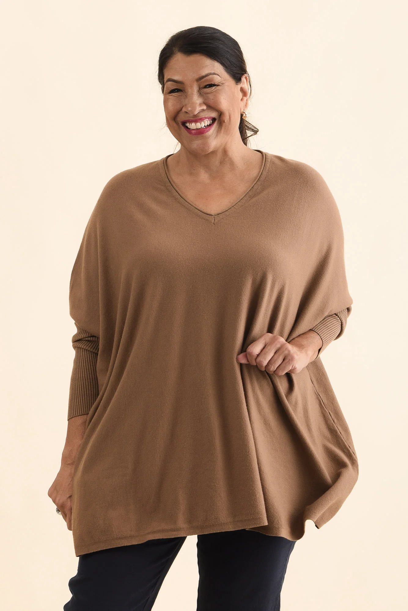 Nastia Mocha Wool Blend Jumper - Image 8