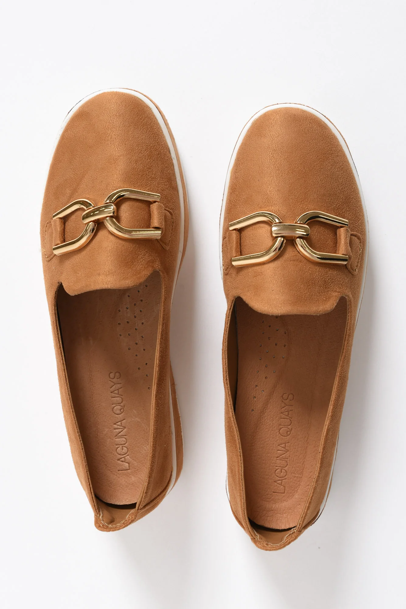 Natyia Camel Faux Suede Platform Loafer - Image 4