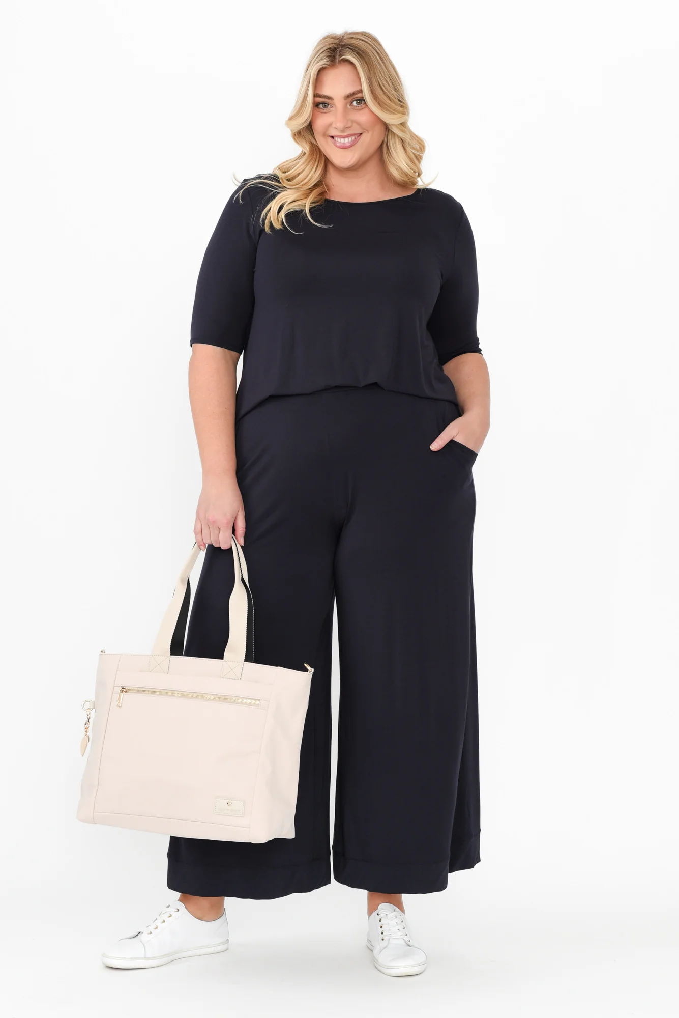 Buttery Navy Half Sleeve Top - Image 8