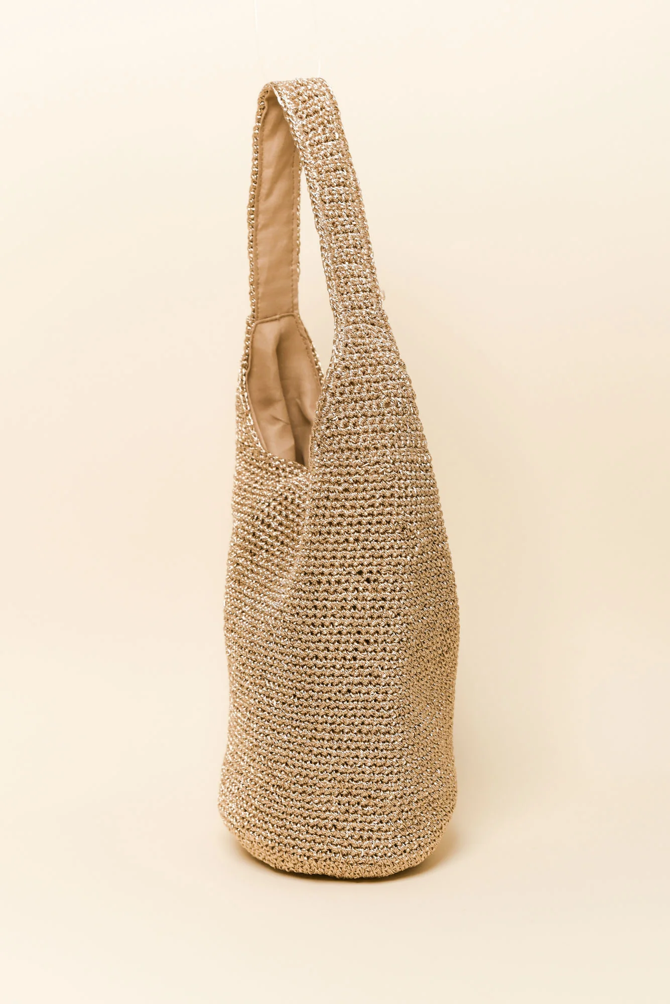 Nevada Gold Metallic Straw Shoulder Bag - Image 4