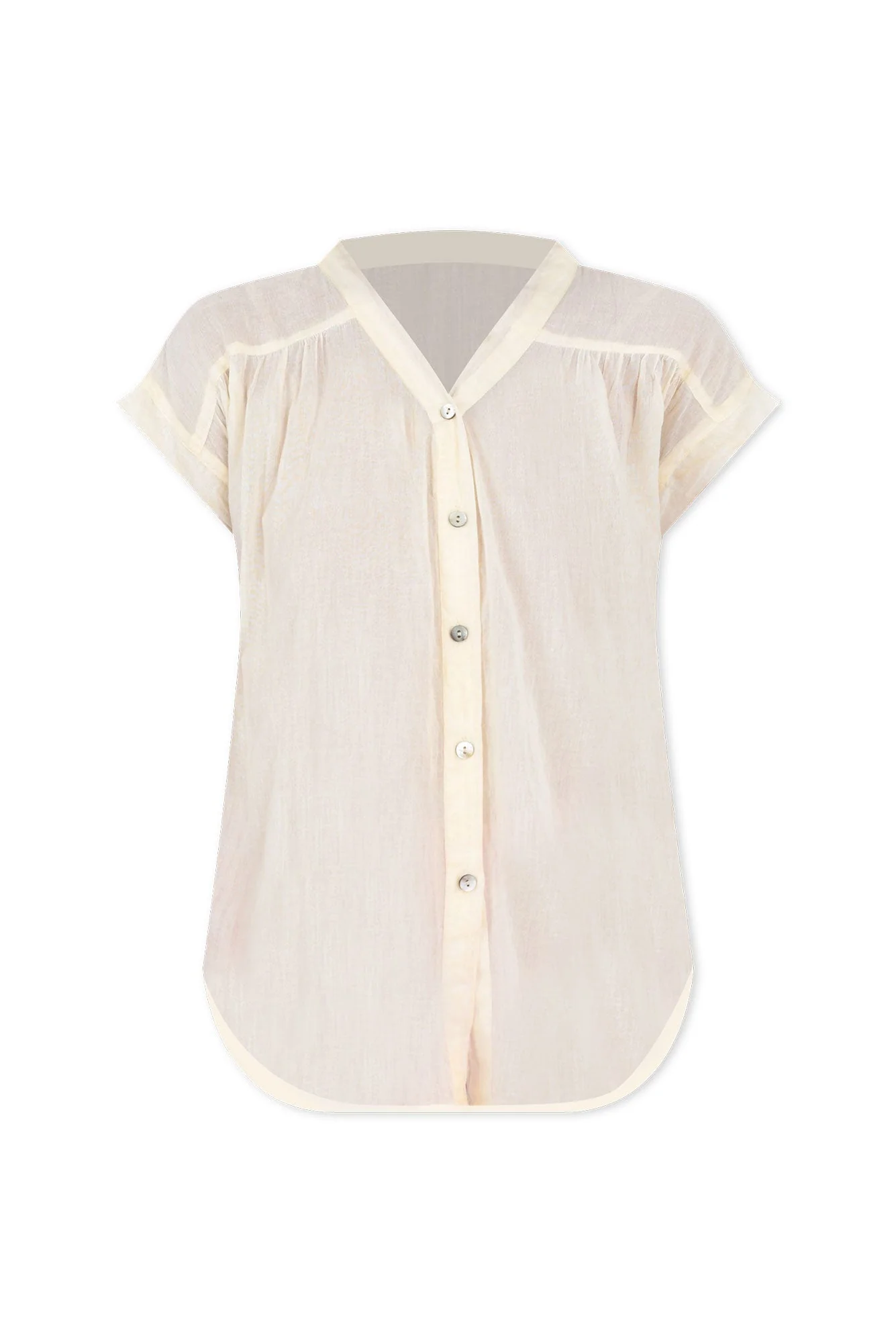 Nevada White Cotton Button Top - Image 2
