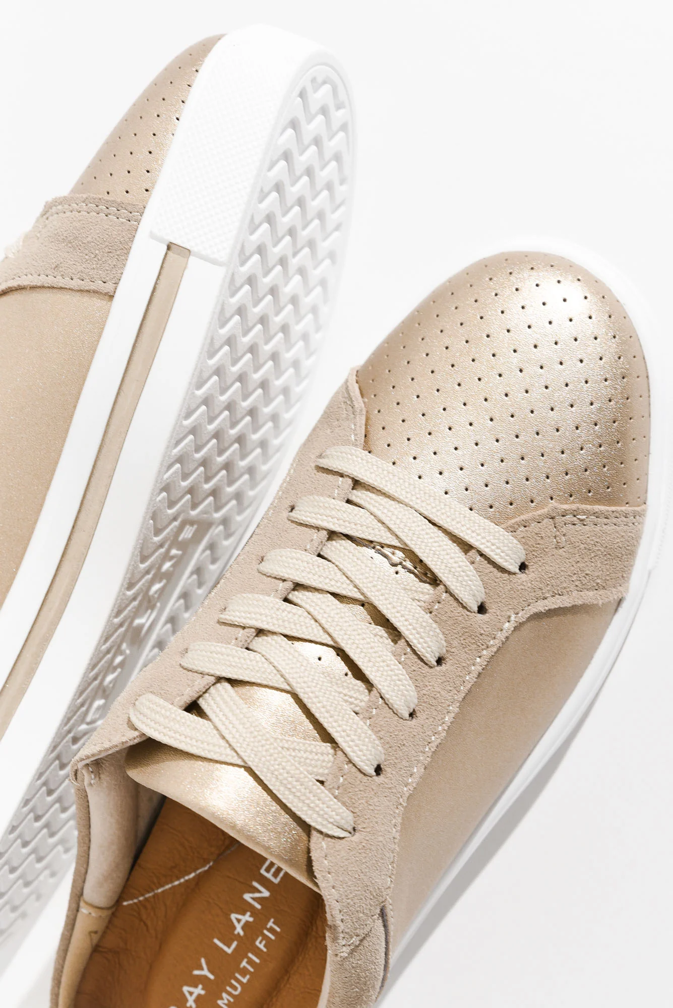 Nicky Champagne Leather Mule Sneaker - Image 5