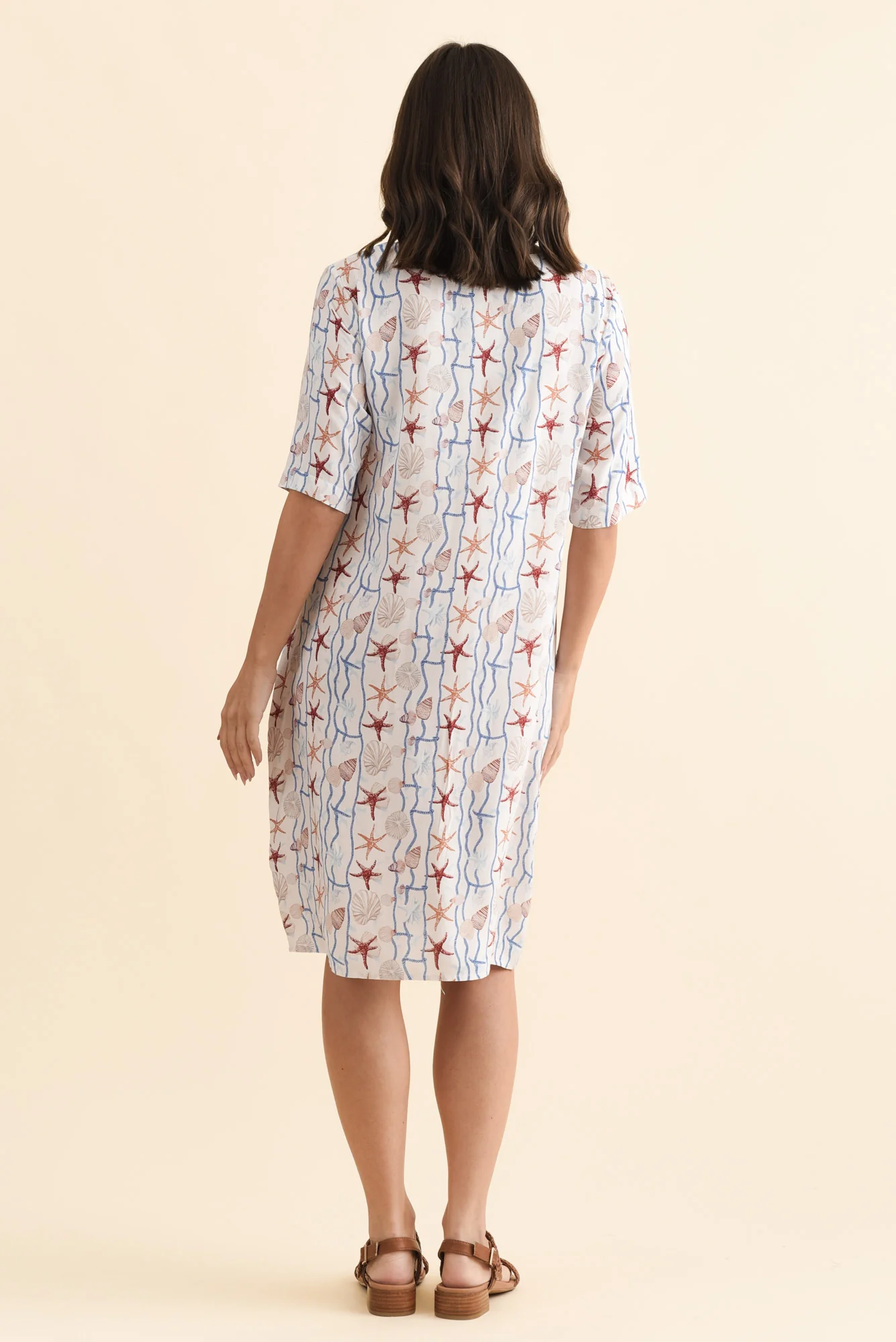 Nina Cream Beach Pocket Dress - Image 4