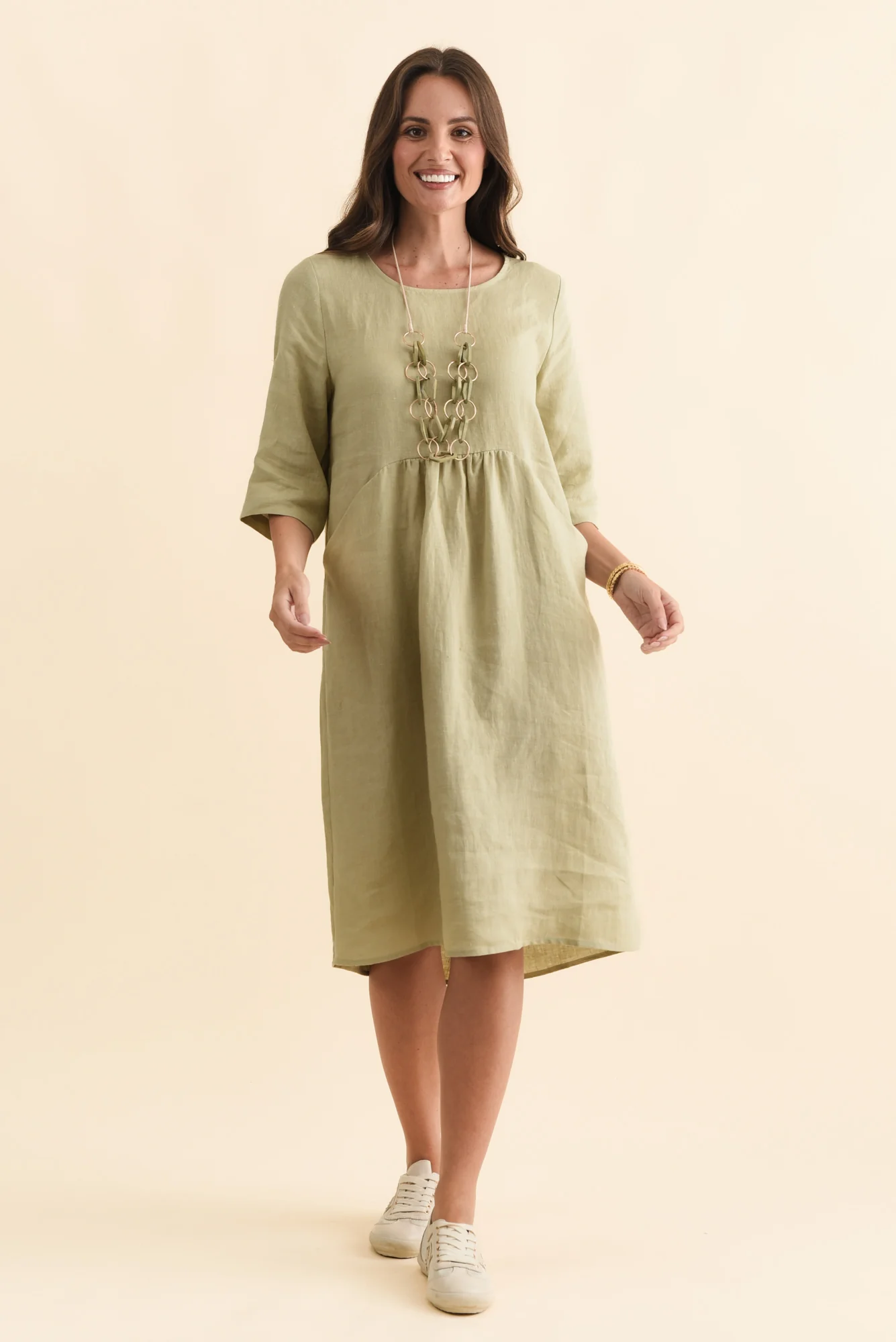 Nolita Sage Linen Pocket Dress - Image 6