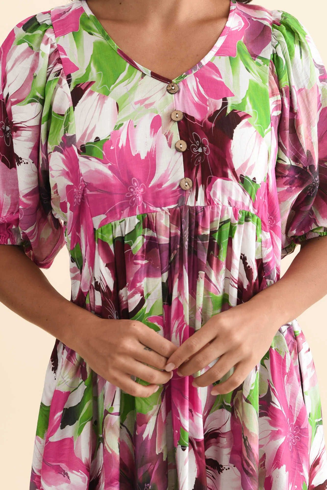 Nolte Purple Flower Pocket Dress - Image 5