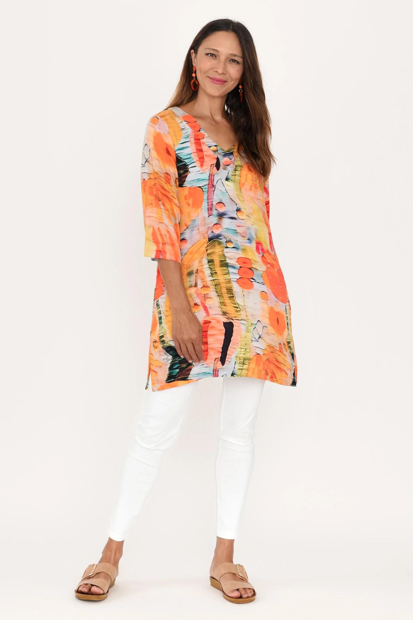 Nora White Stretch 7/8 Pants - Image 6