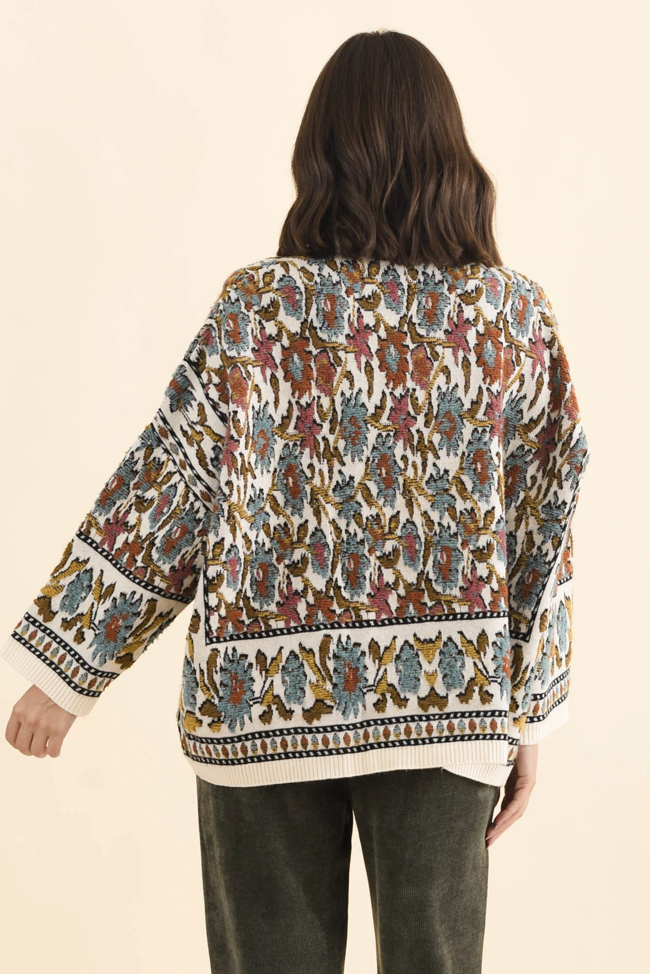 Nordin Cream Motif Knit Jumper - Image 4