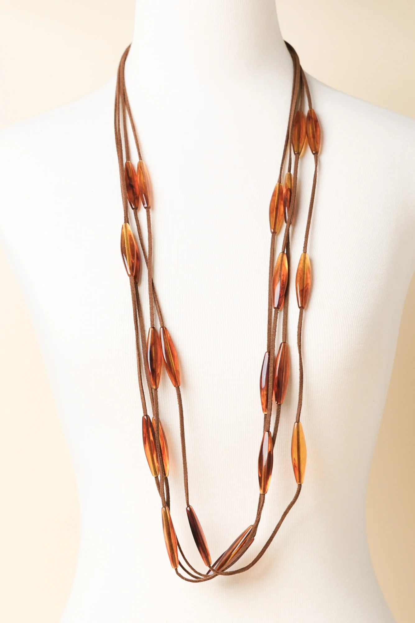 Olla Amber Beaded Necklace - Image 2