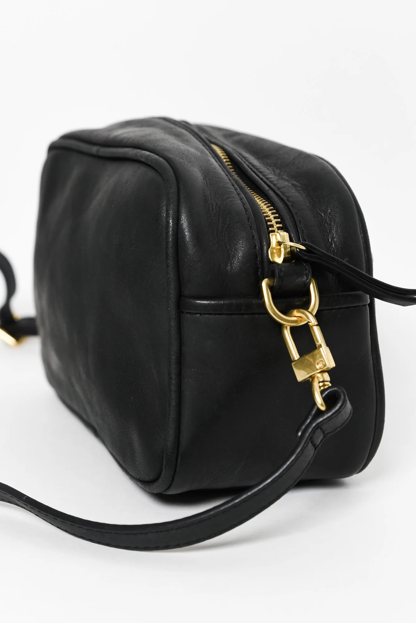 Opera Black Leather Crossbody Bag - Image 2