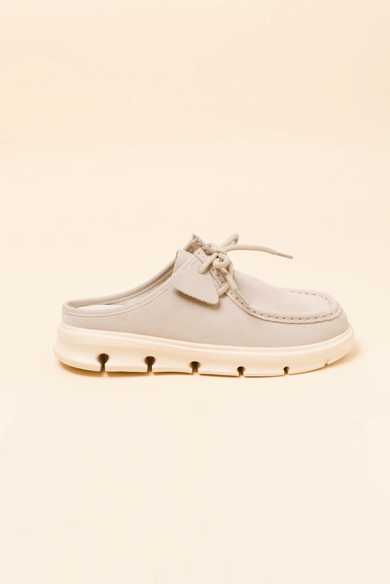 Opex Beige Leather Mule