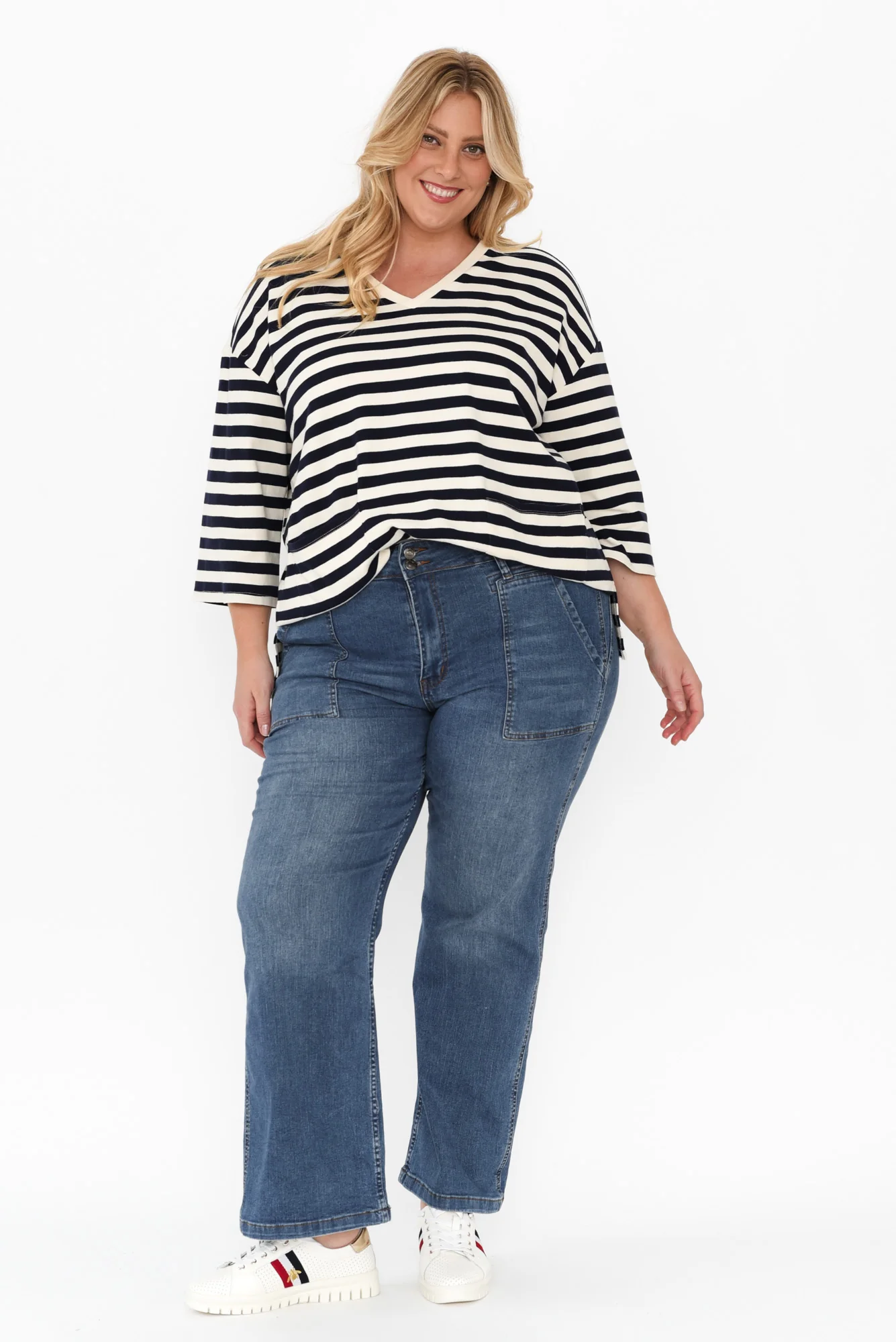 Orwell Mid Blue Straight Leg Jeans - Image 12