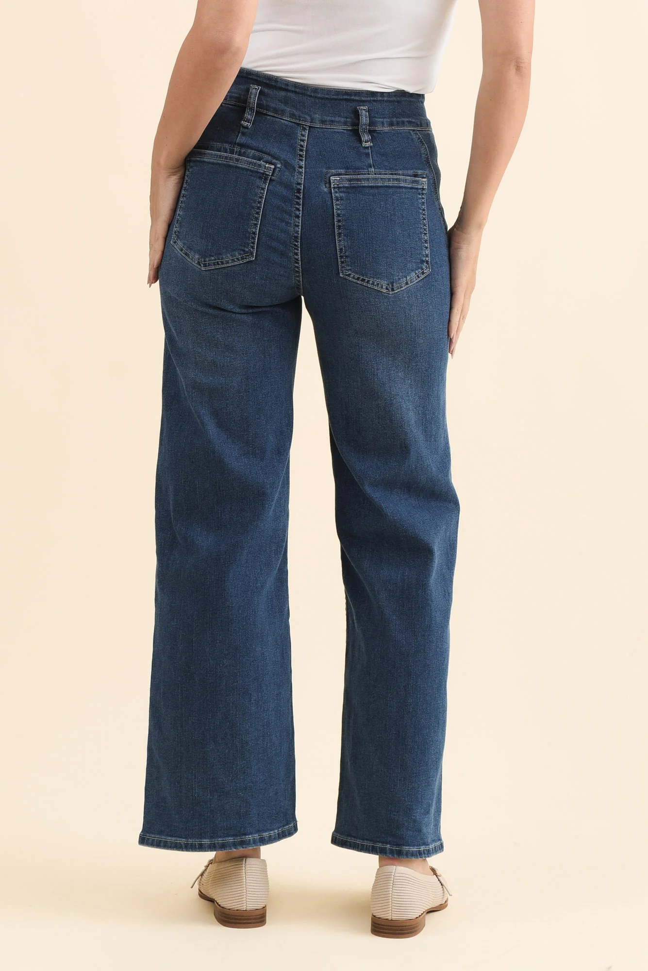 Orwell Mid Blue Straight Leg Jeans - Image 4