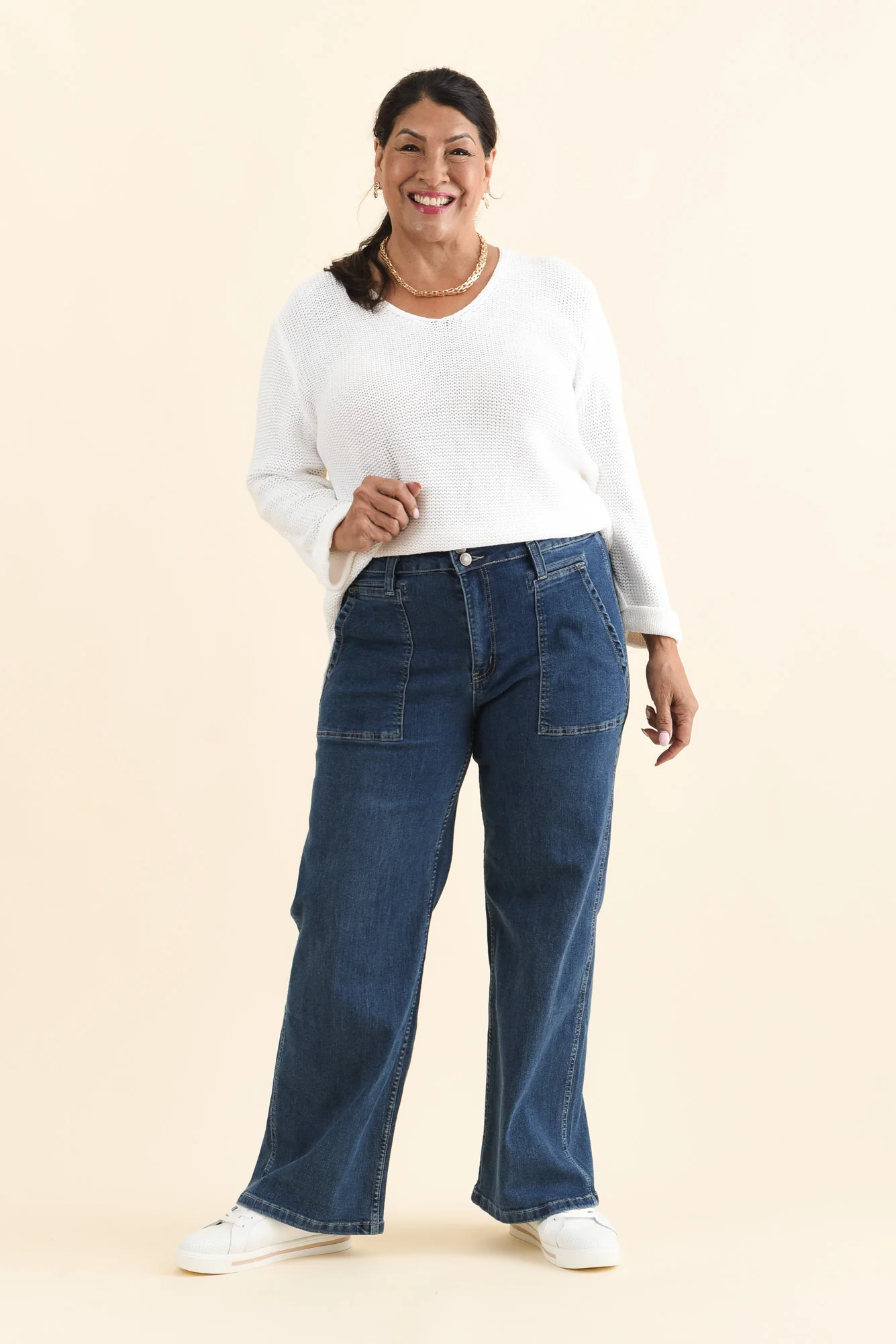 Orwell Mid Blue Straight Leg Jeans - Image 8