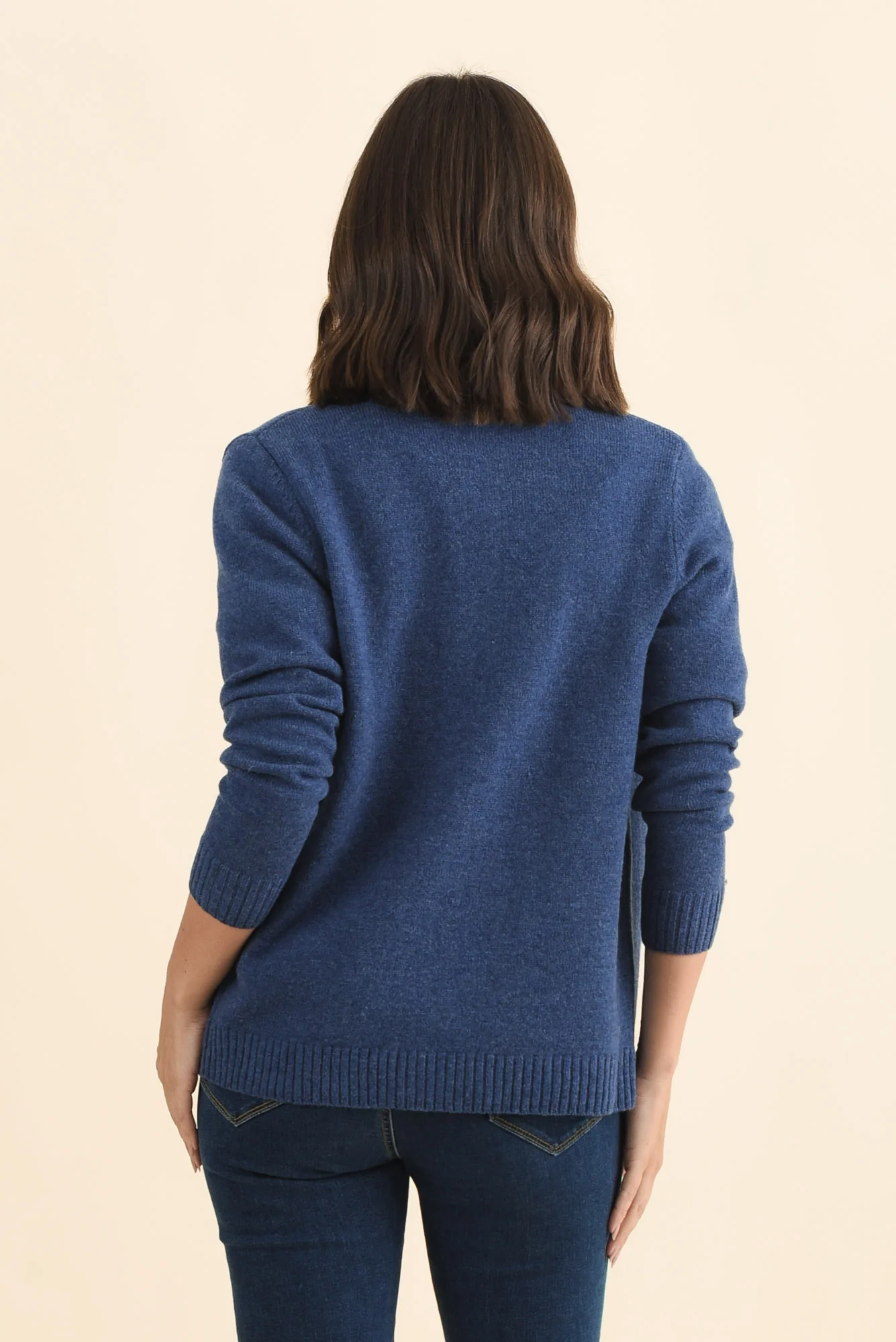 Pacey Blue Wool Zip Jacket - Image 4